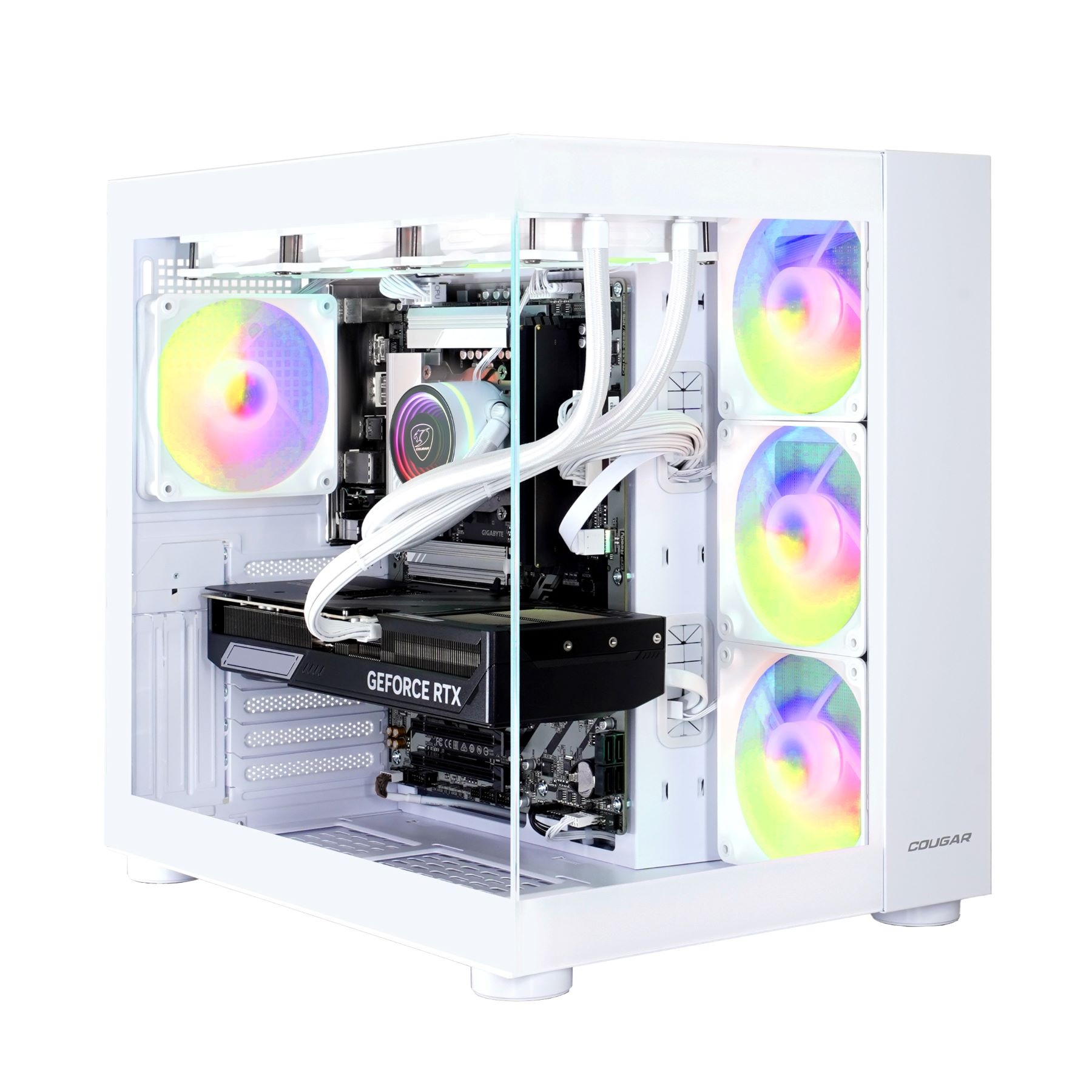 COUGAR Gaming-PC "FV150 WT 7688 AMD Ryzen 5 9600X RTX 5060Ti 16G 32GB DDR5 2TB SSD", Microsoft Windows 11 Home (64 Bit), 32 GB RAM 2.000 GB SSD,