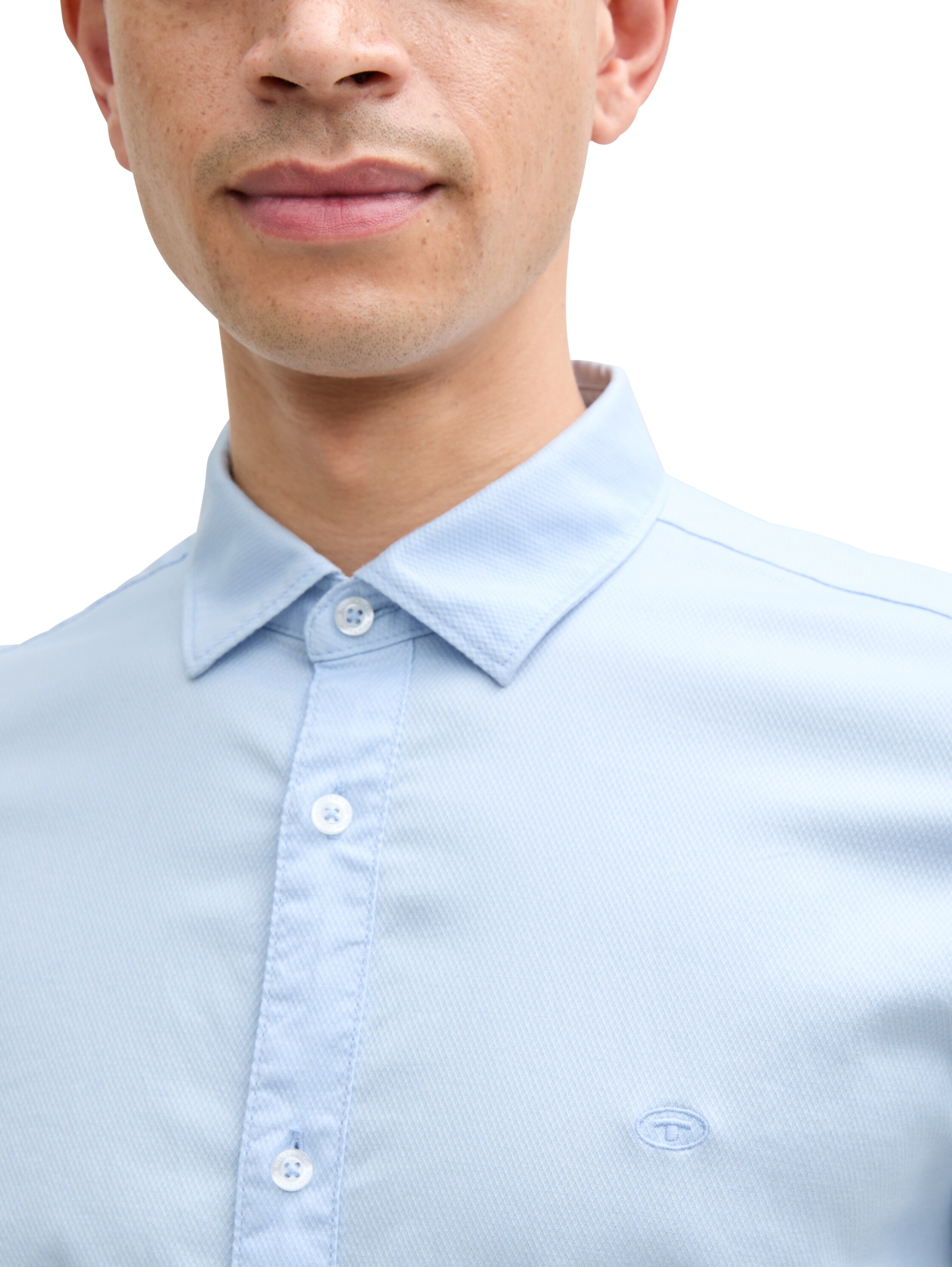 TOM TAILOR Langarmhemd, mit Logo Stickerei