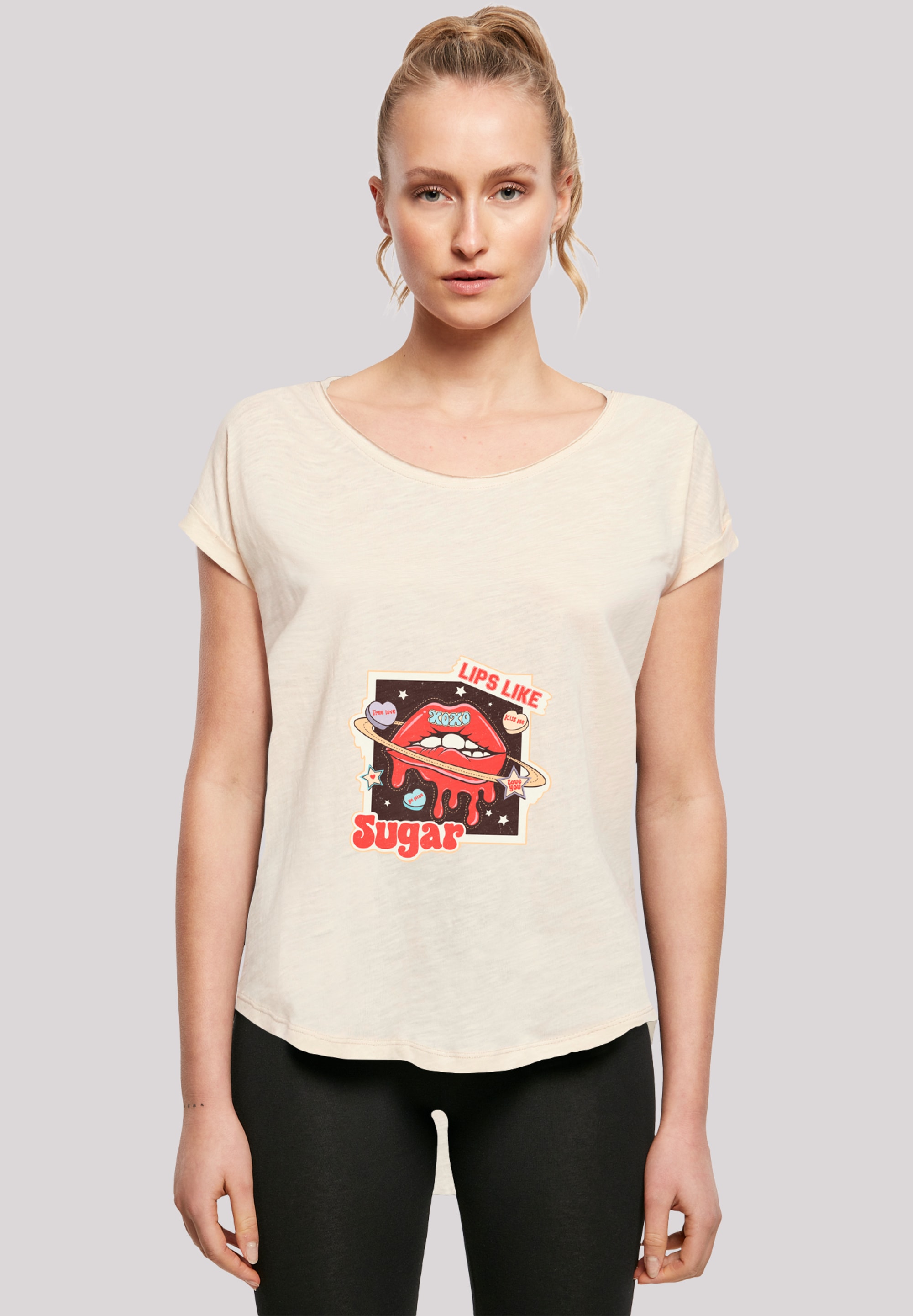 F4NT4STIC T-Shirt "Lips like sugar retro fashion Valentinstag", Premium Qua günstig online kaufen