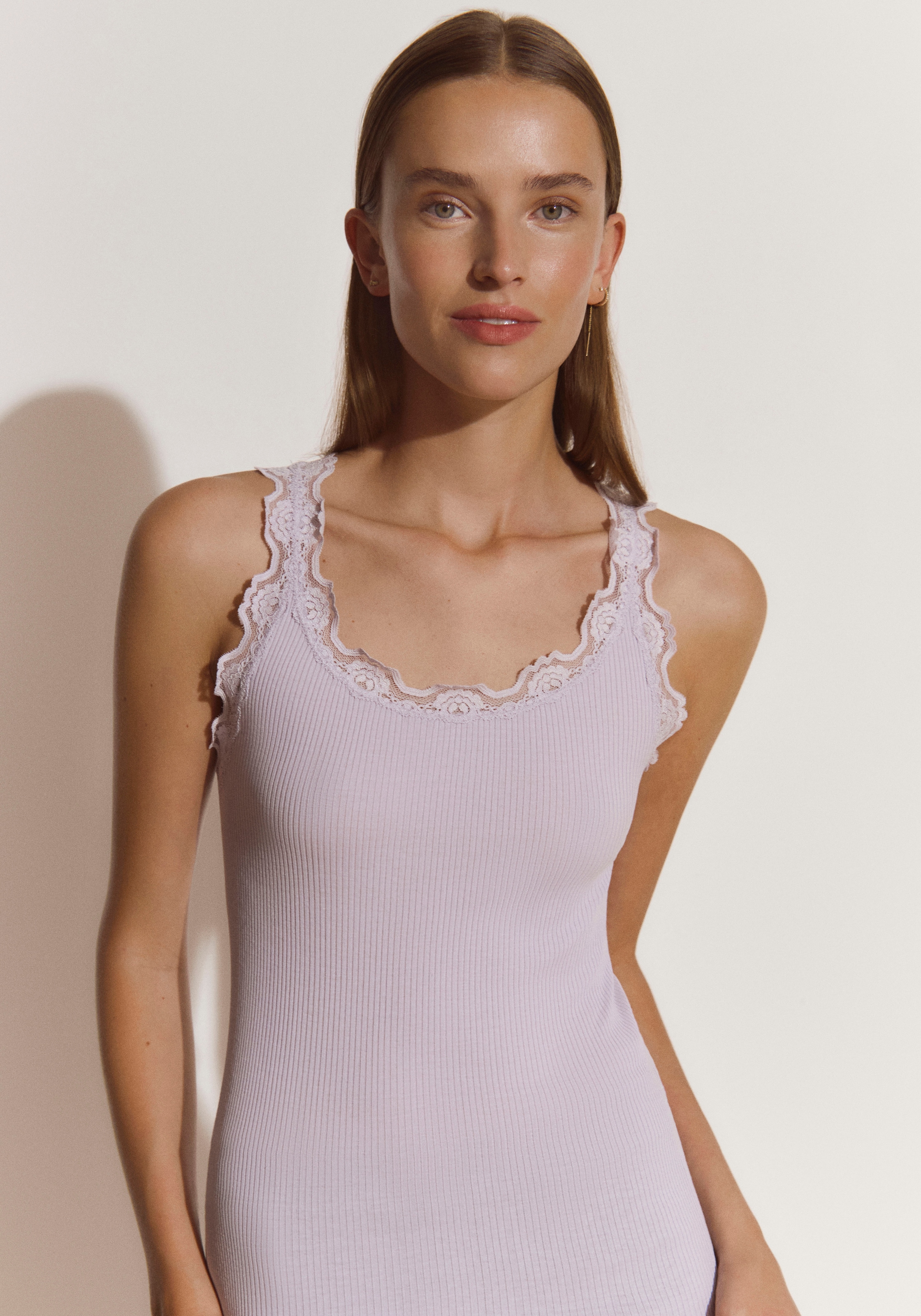 rosemunde Achseltop "Babette Seiden Top" ohne Ärmel, mit Spitze, Rundhalsau günstig online kaufen