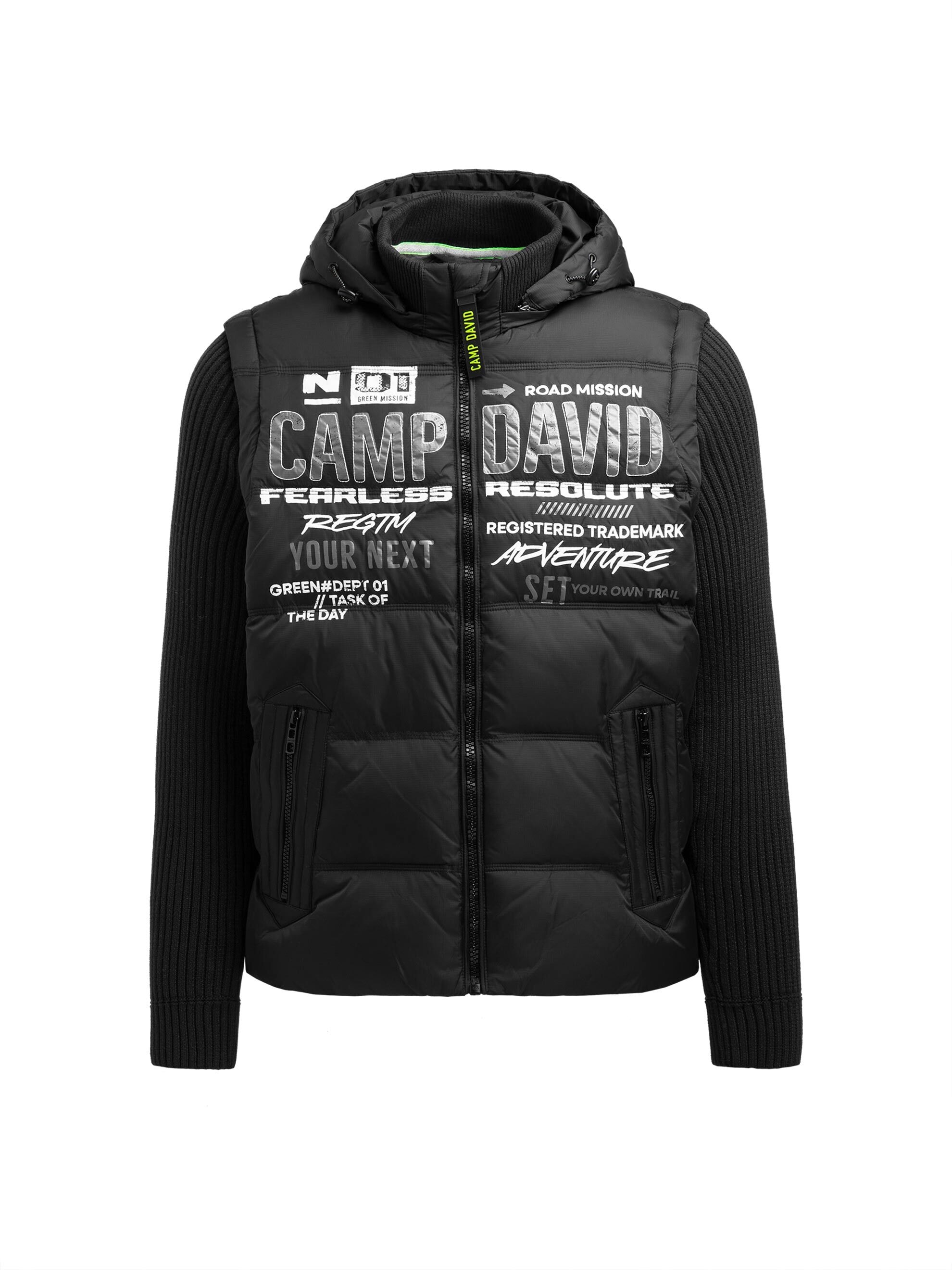 CAMP DAVID Winterjacke mit Kapuze mit abnehmbaren Ärmeln