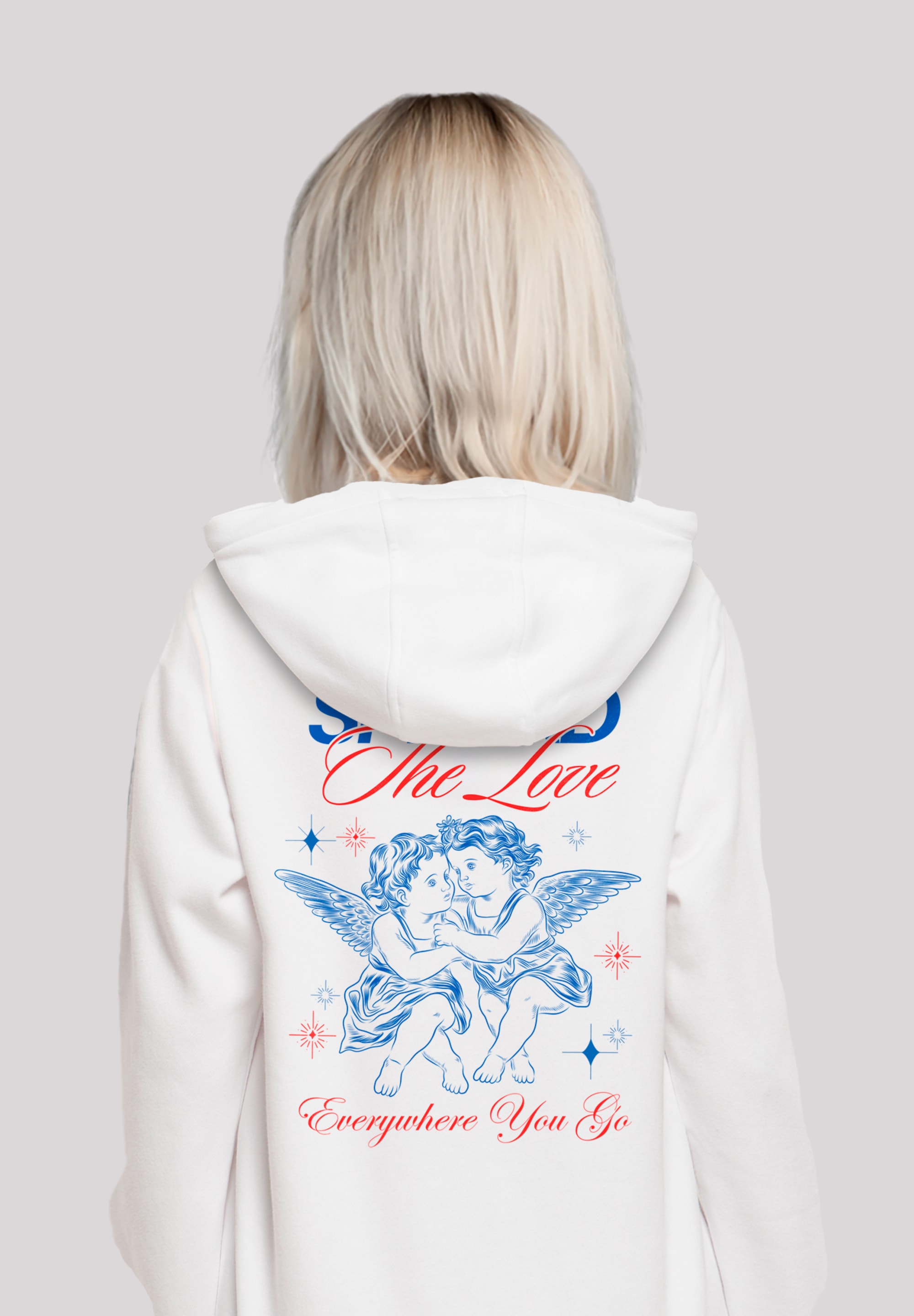 F4NT4STIC Kapuzenpullover »Spread The Love Valentinstag Streetwear Front«, Premium Qualität