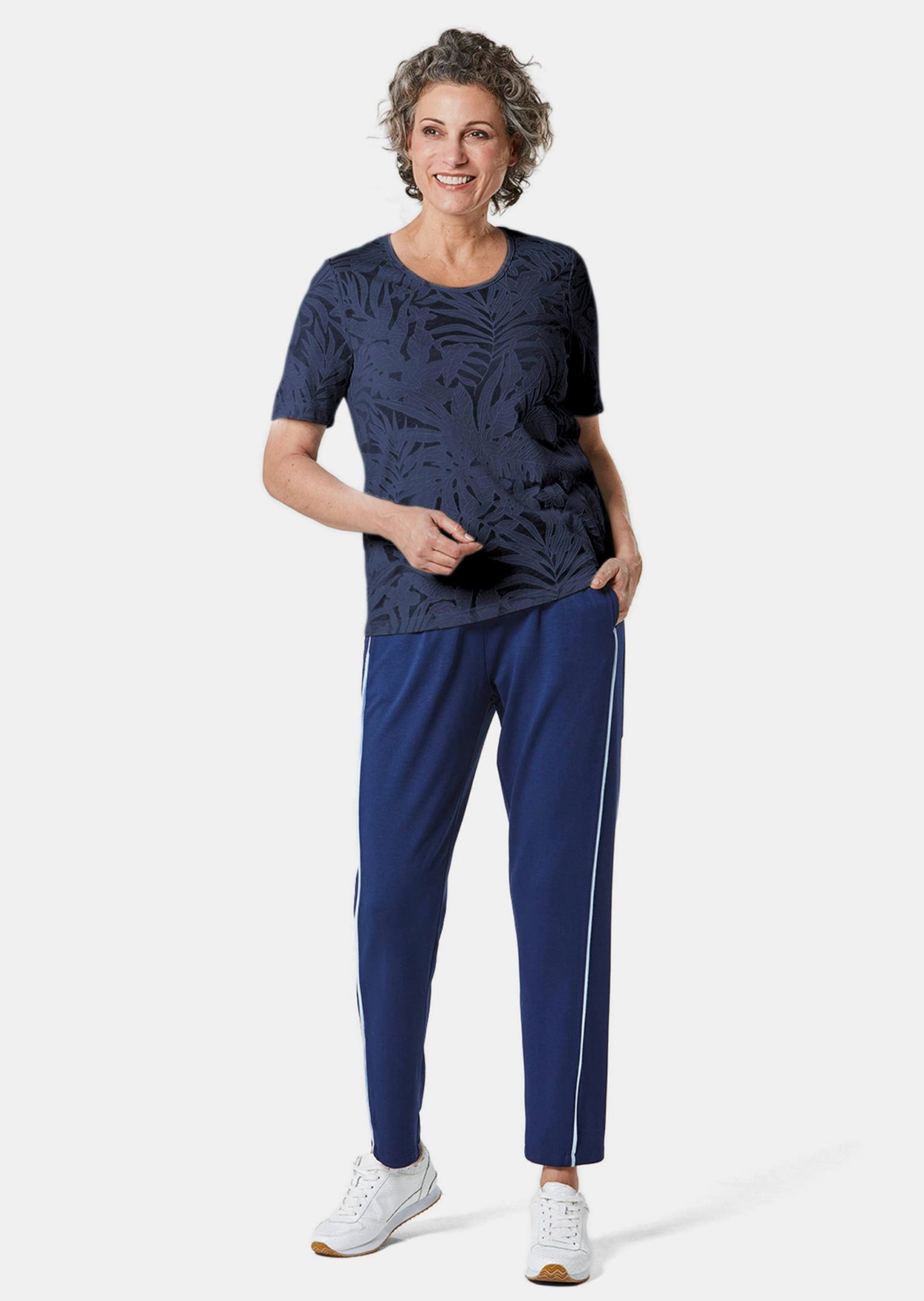 GOLDNER Kurzarmshirt "T-Shirt mit Ausbrenneroptik" hochwertige Ausbrennerwa günstig online kaufen