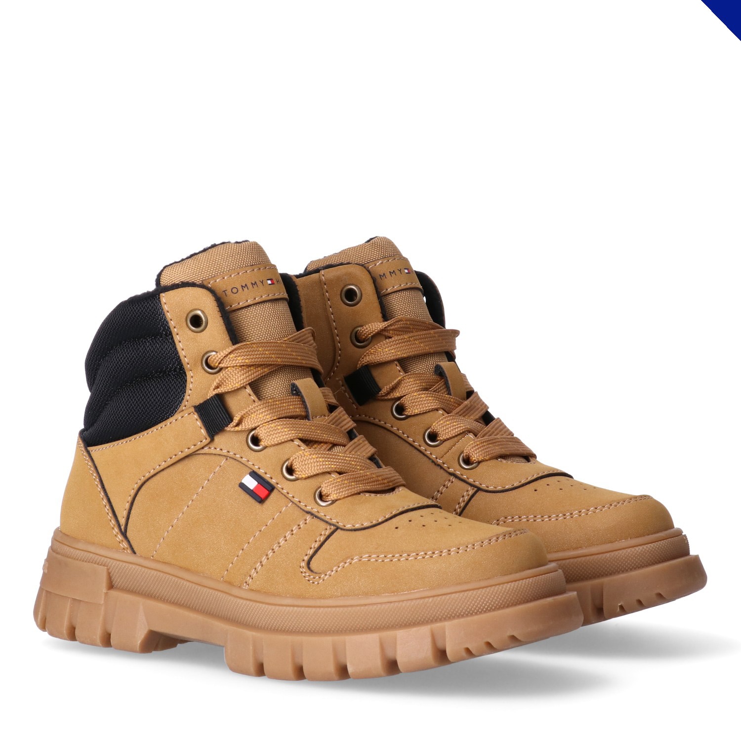 Tommy Hilfiger Schnürboots Herbstboots, Outdoorboots mit weich gepolstertem Schaftrand