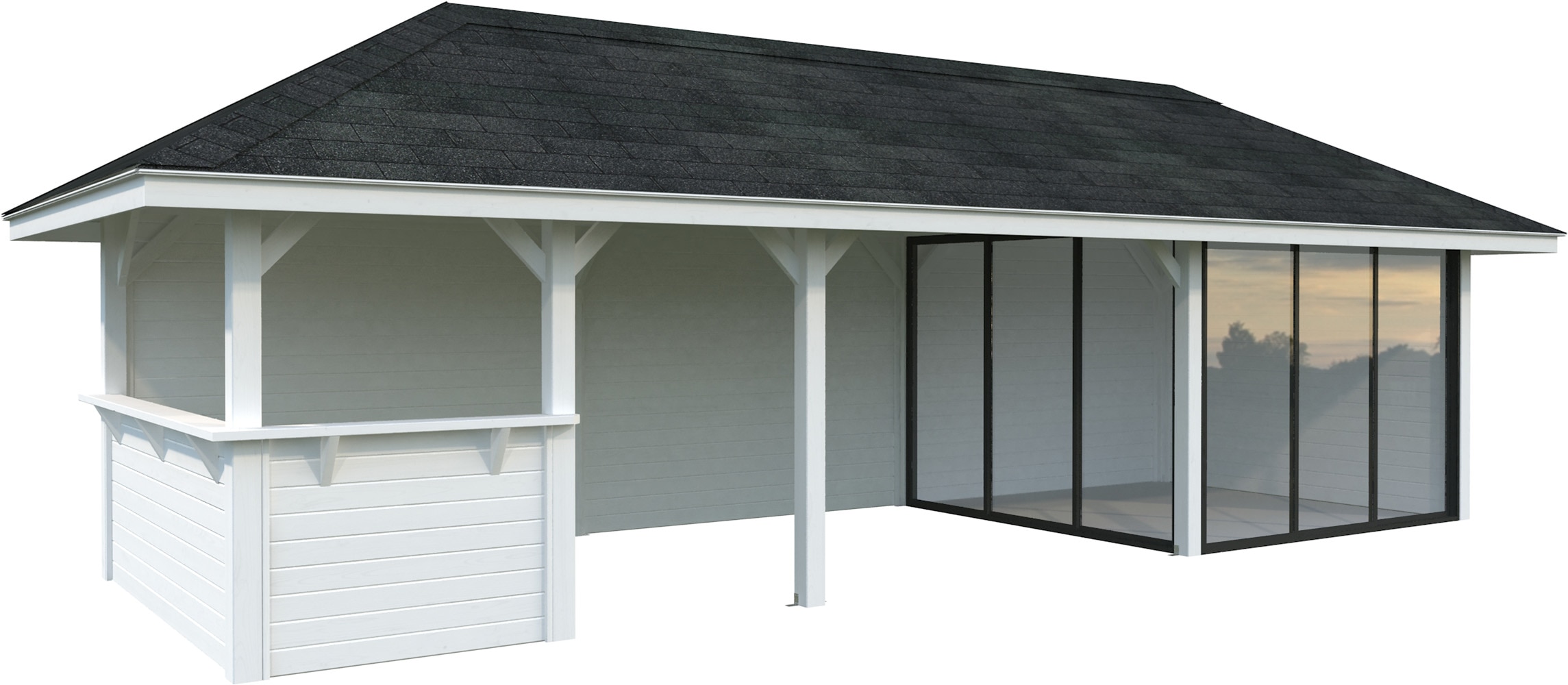 Palmako Gartenhaus "Bianca 24,9 m², Set 515 Slide Plus"