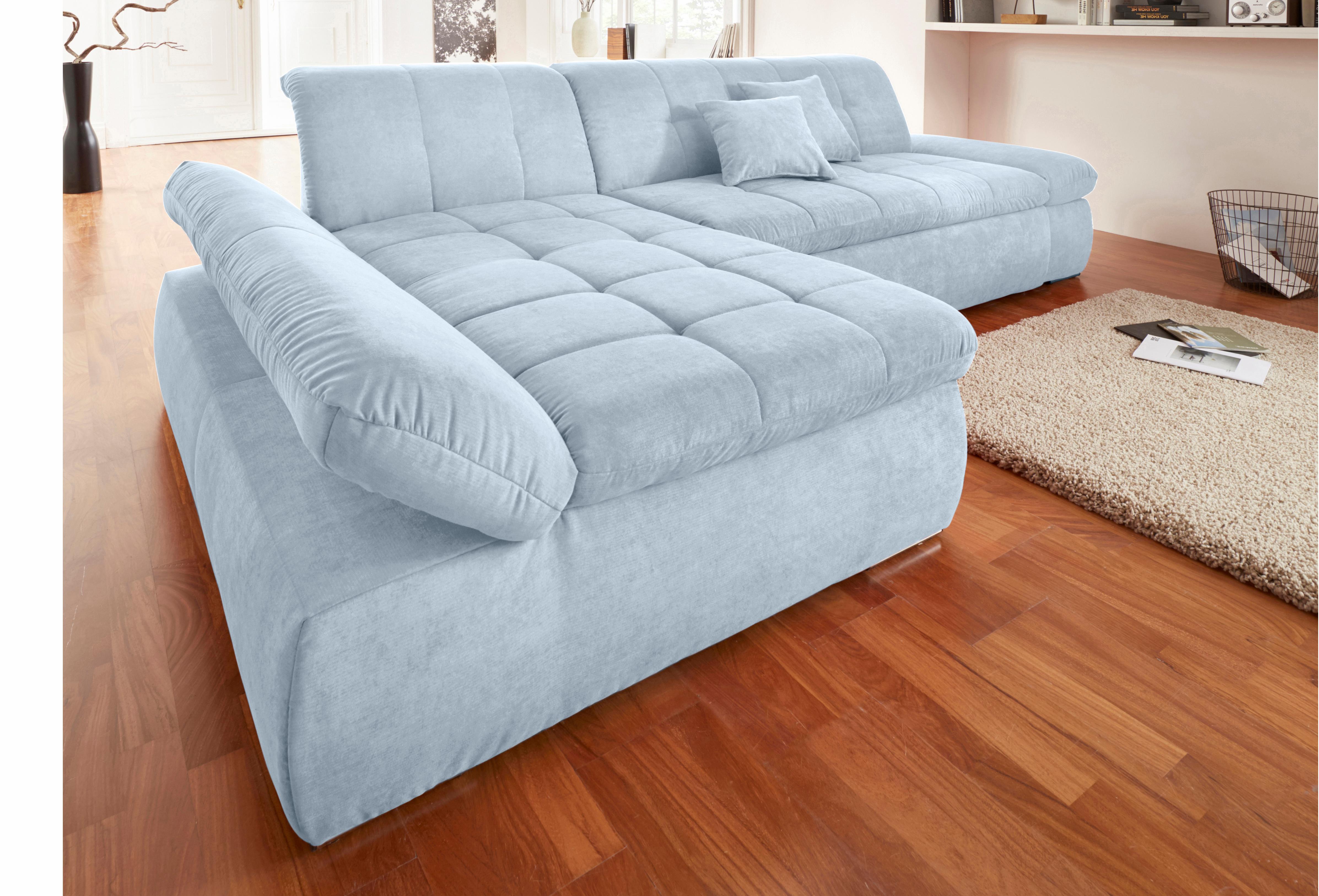 DOMO collection Ecksofa "NMORIC XXL, 300x172x80cm, viel Platz, bequem, L-Form" wahlweise mit Bettfunktion und Armlehnverstellung