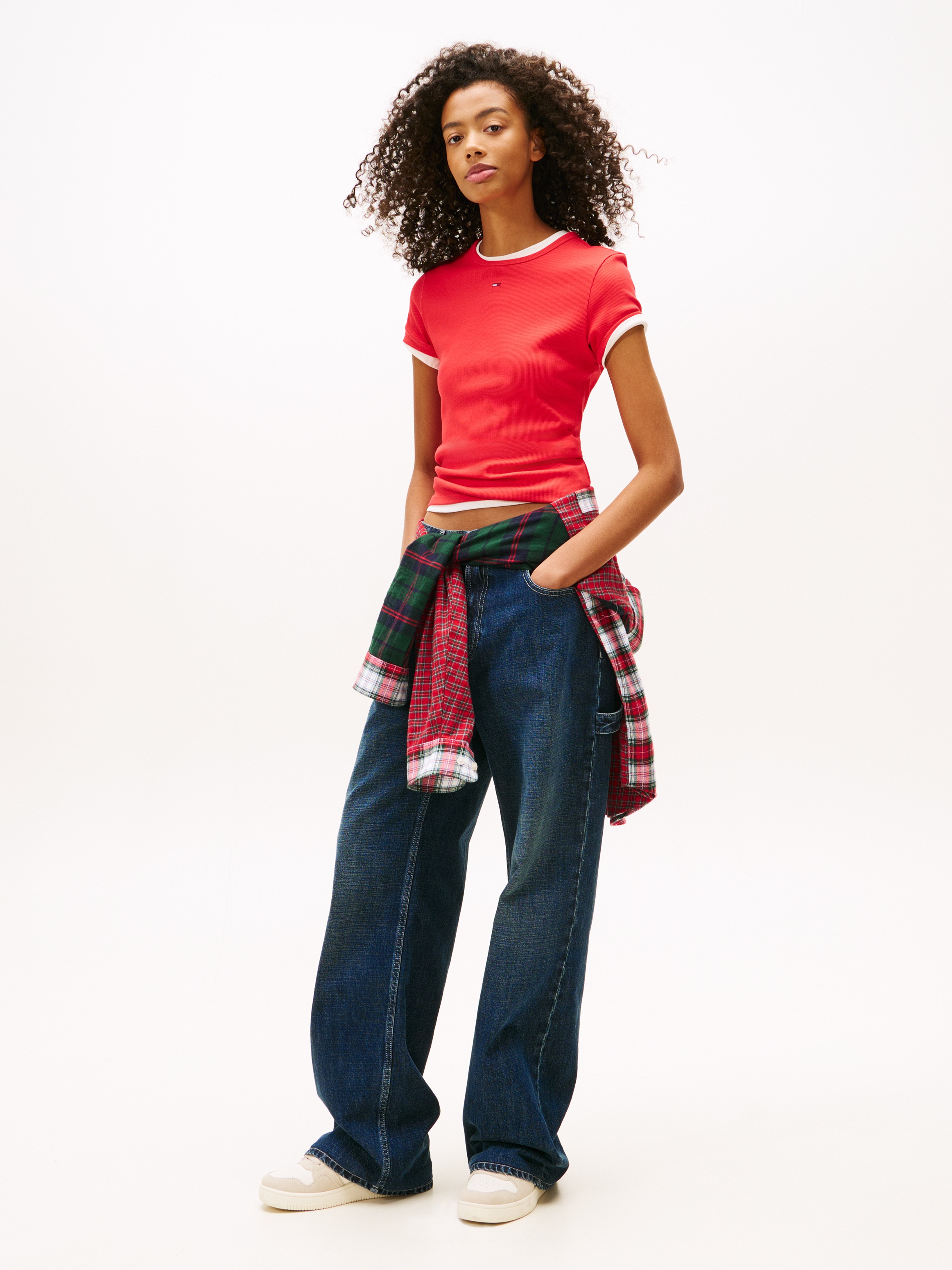 Thumbnail - Tommy Jeans Kurzarmshirt "TJW SLIM ESSENTIAL RIB SS EXT"