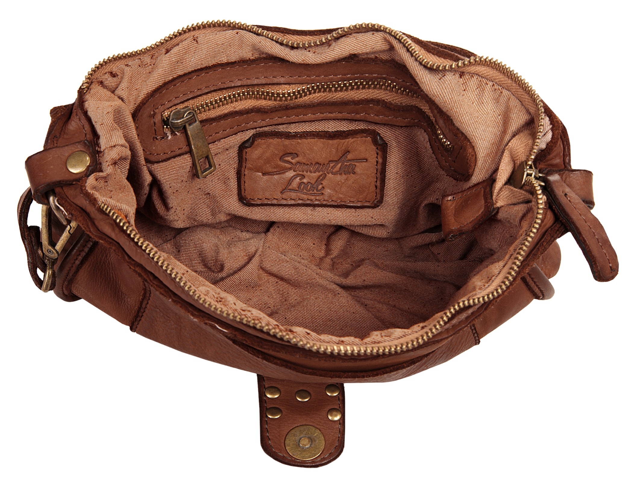 Samantha Look Henkeltasche, echt Leder, Made in Italy