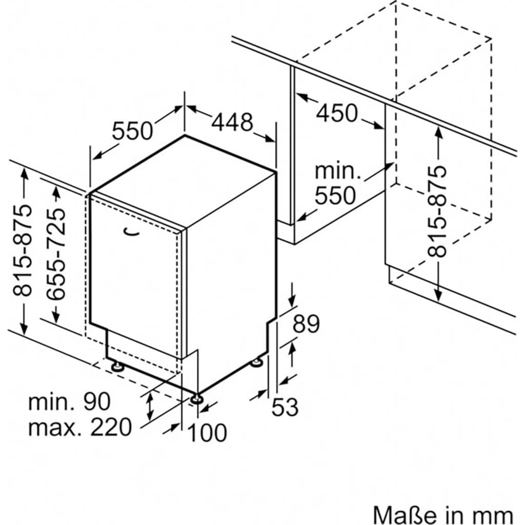 NEFF vollintegrierbarer Geschirrspüler »S857ZMX03E«, N 70, S857ZMX03E, 10 Maßgedecke