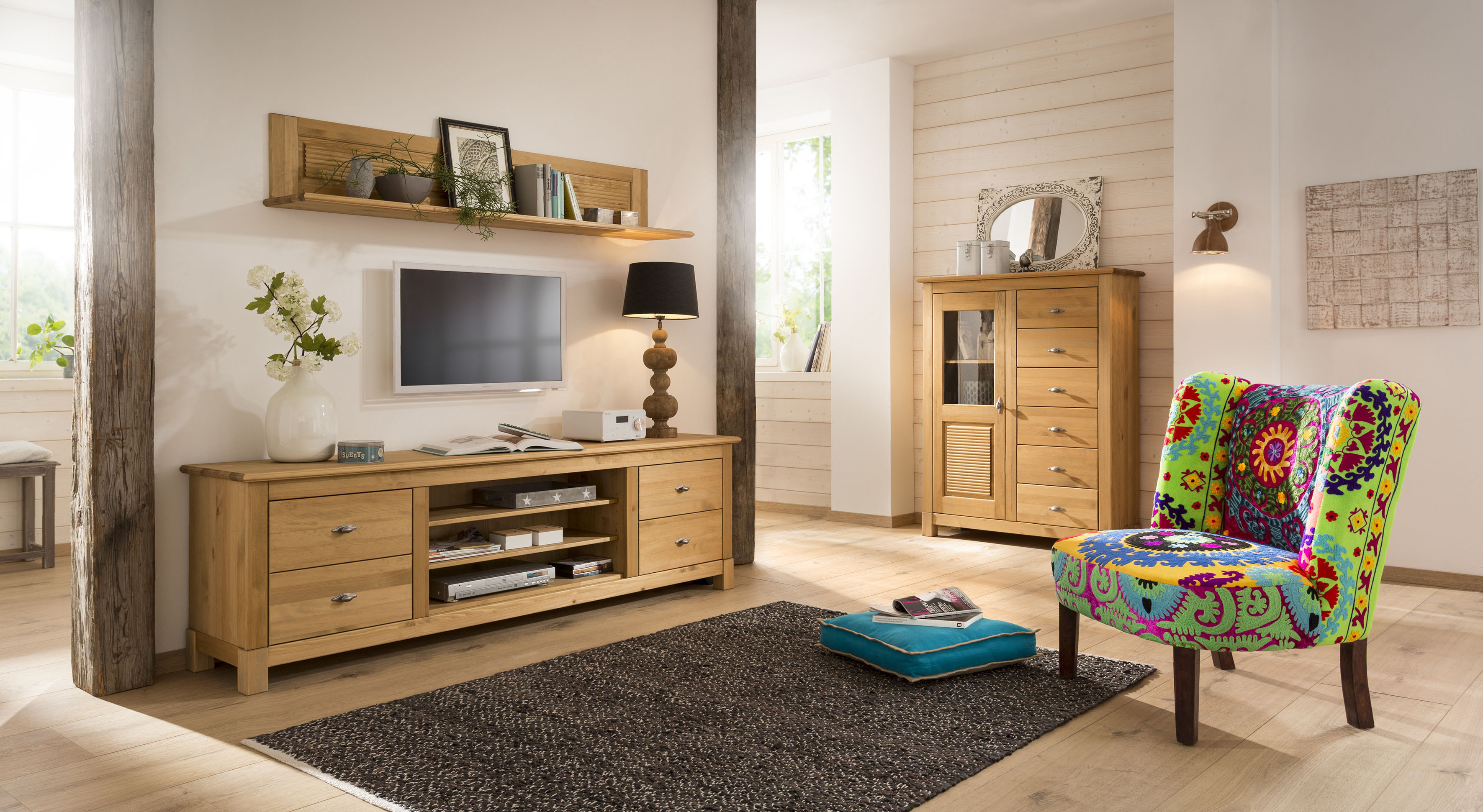 Thumbnail - Home affaire Highboard "Rauna", Vitrine, Breite 103 cm