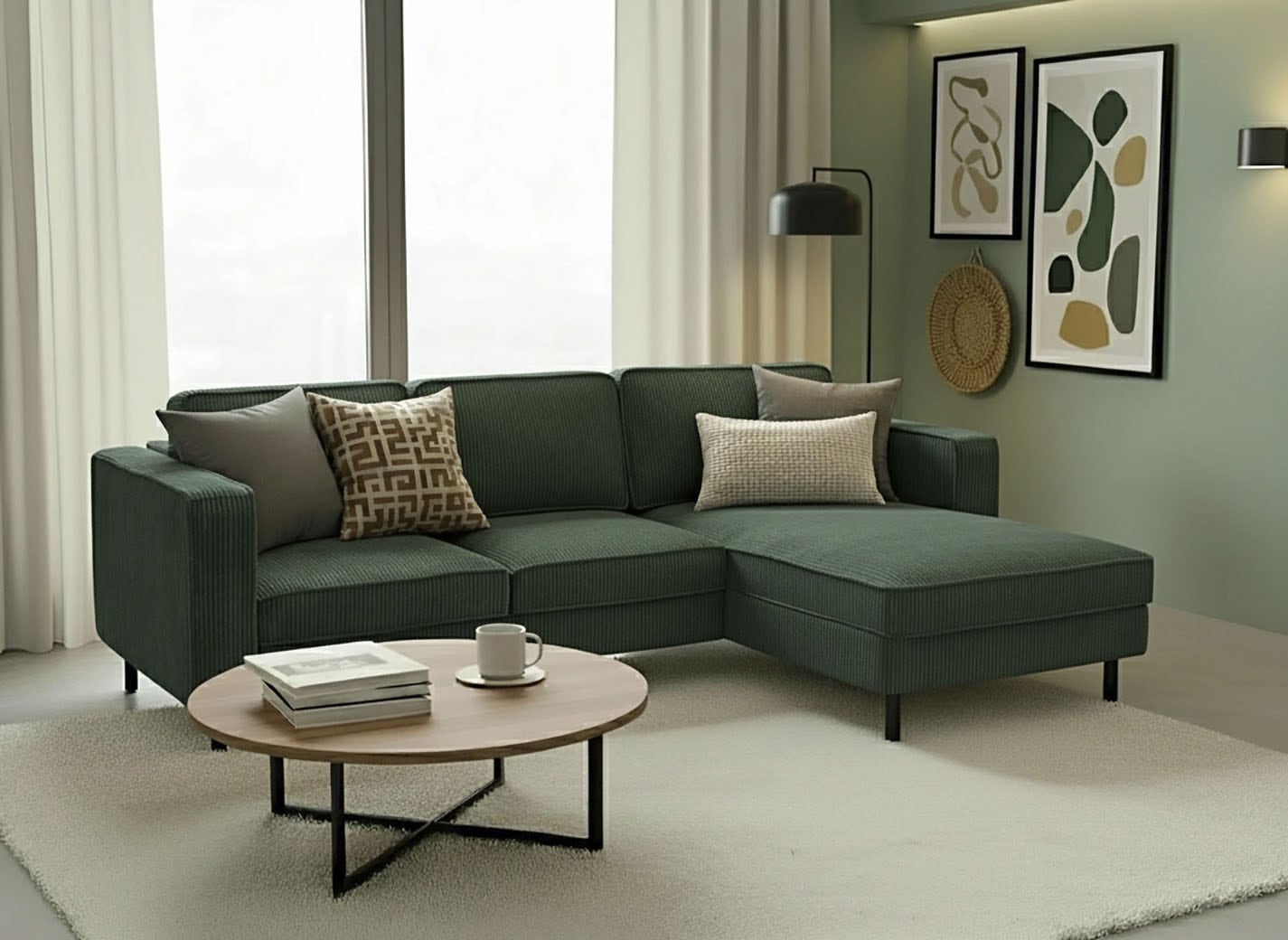 TRENDMANUFAKTUR Ecksofa "Watkins Couch wahlweise mit Schlaffunktion und Bettkasten,auch in Cord" Recamiere beidseitig montierbar, OTTOs Choice, Breite 232 cm