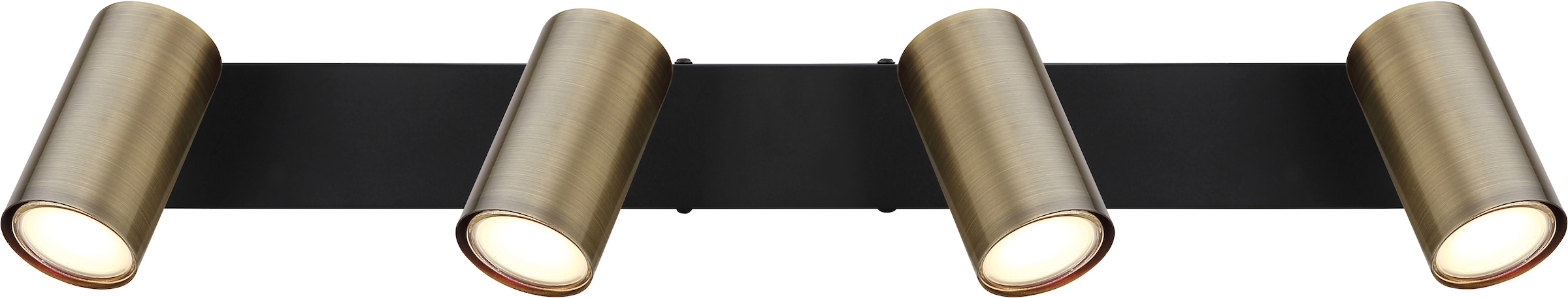 GLOBO LIGHTING Deckenspot »ROBBY« GU10 1 Stk. Strahler Schwarz/Alt-Messing, GU10, schwenkbar
