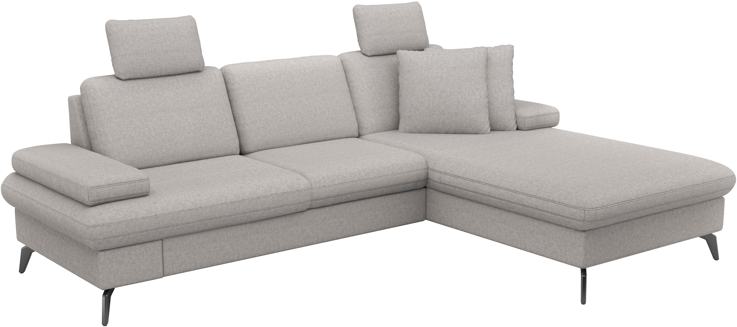 sit&more Ecksofa »Morris Jubi L-Form«, inkl. Armteilfunktion und 1 Zierkissen, wahlweise mit Bettfunktion