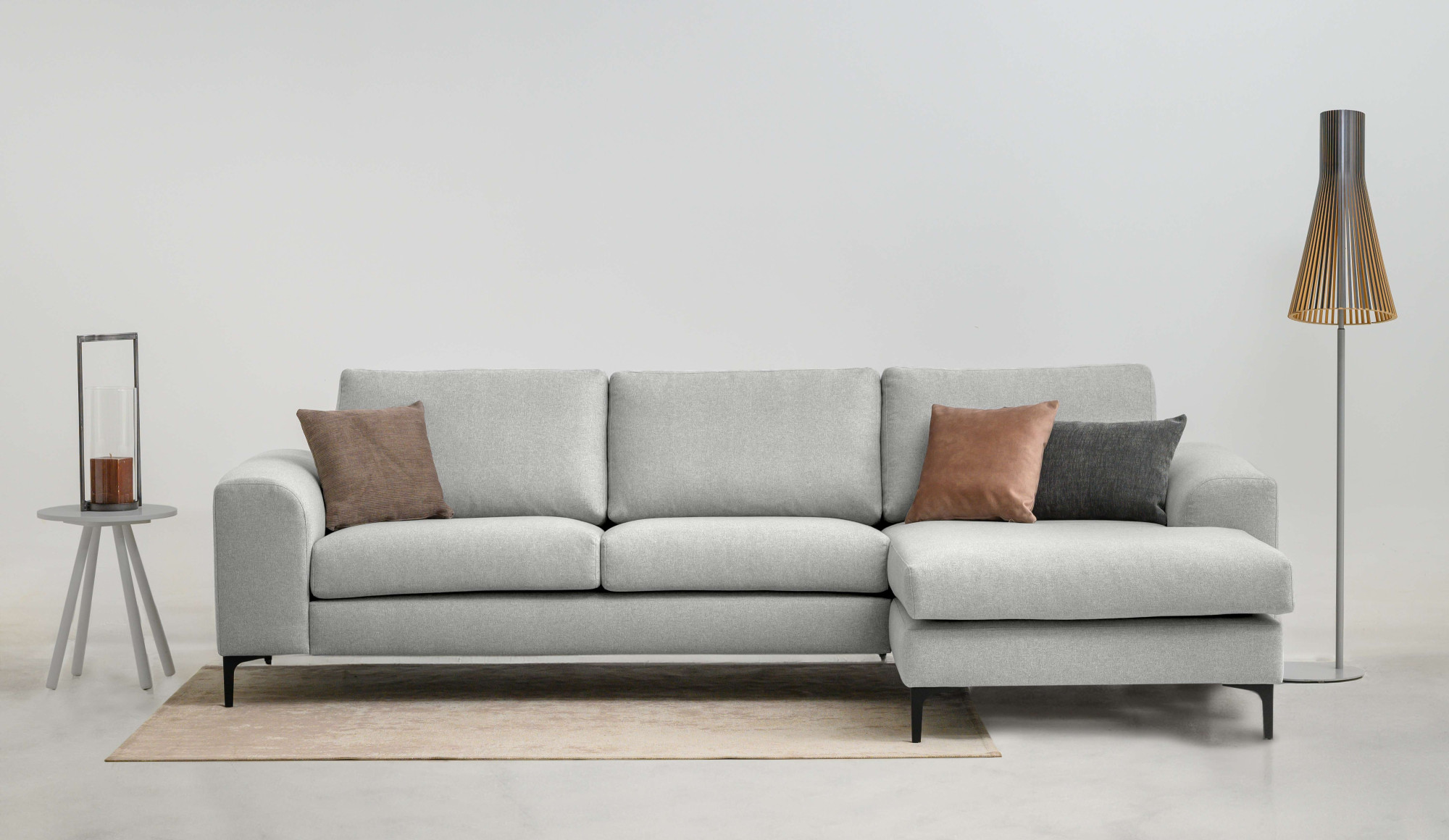 OTTO home Ecksofa "Henry, L-Form, Breite 294 cm" mit Metallbeinen, Wellenunterfederung, wasserabweisender Stoff