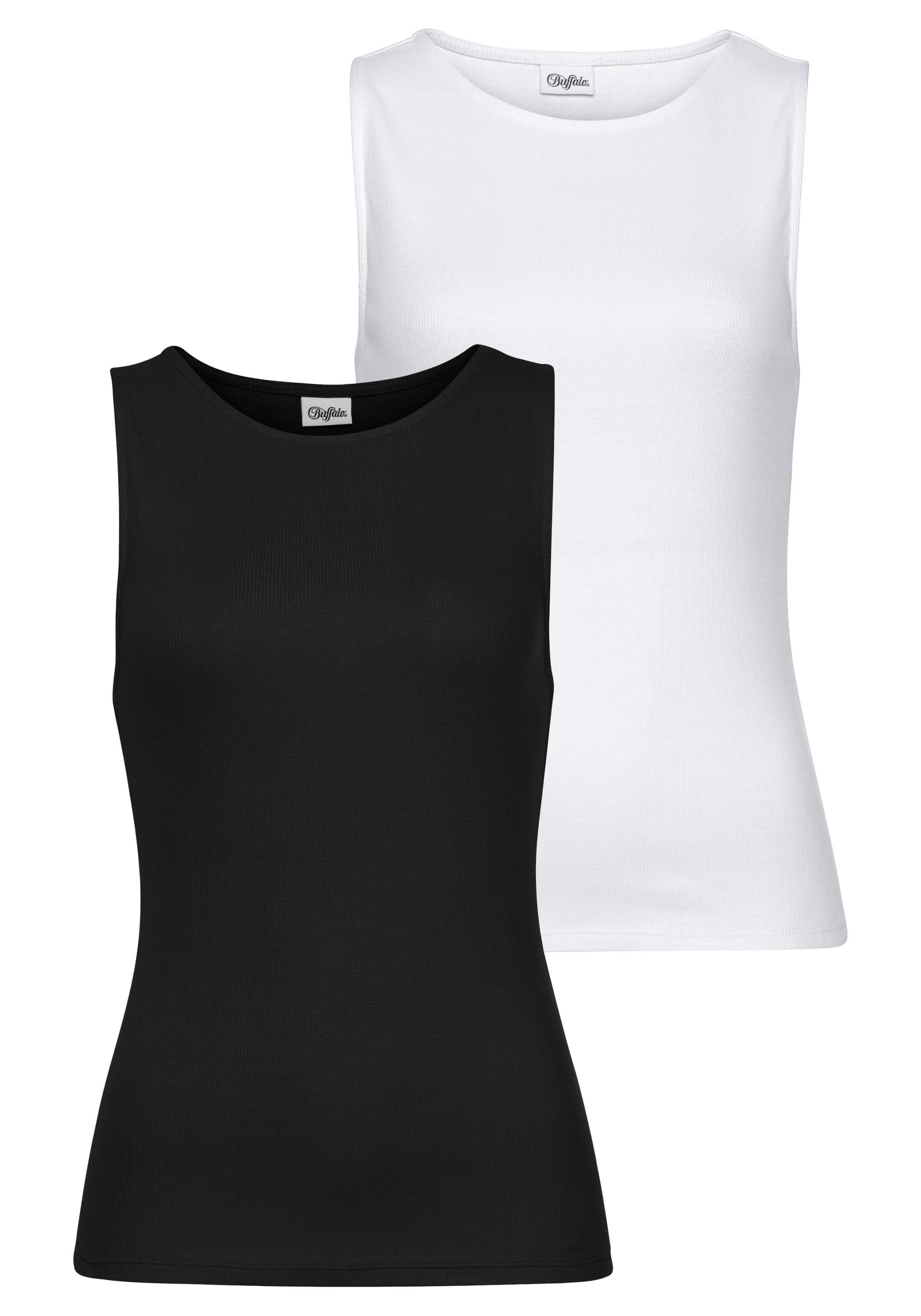 Buffalo Tanktop, (Packung, 2er-Pack), aus weicher Rippware günstig online kaufen