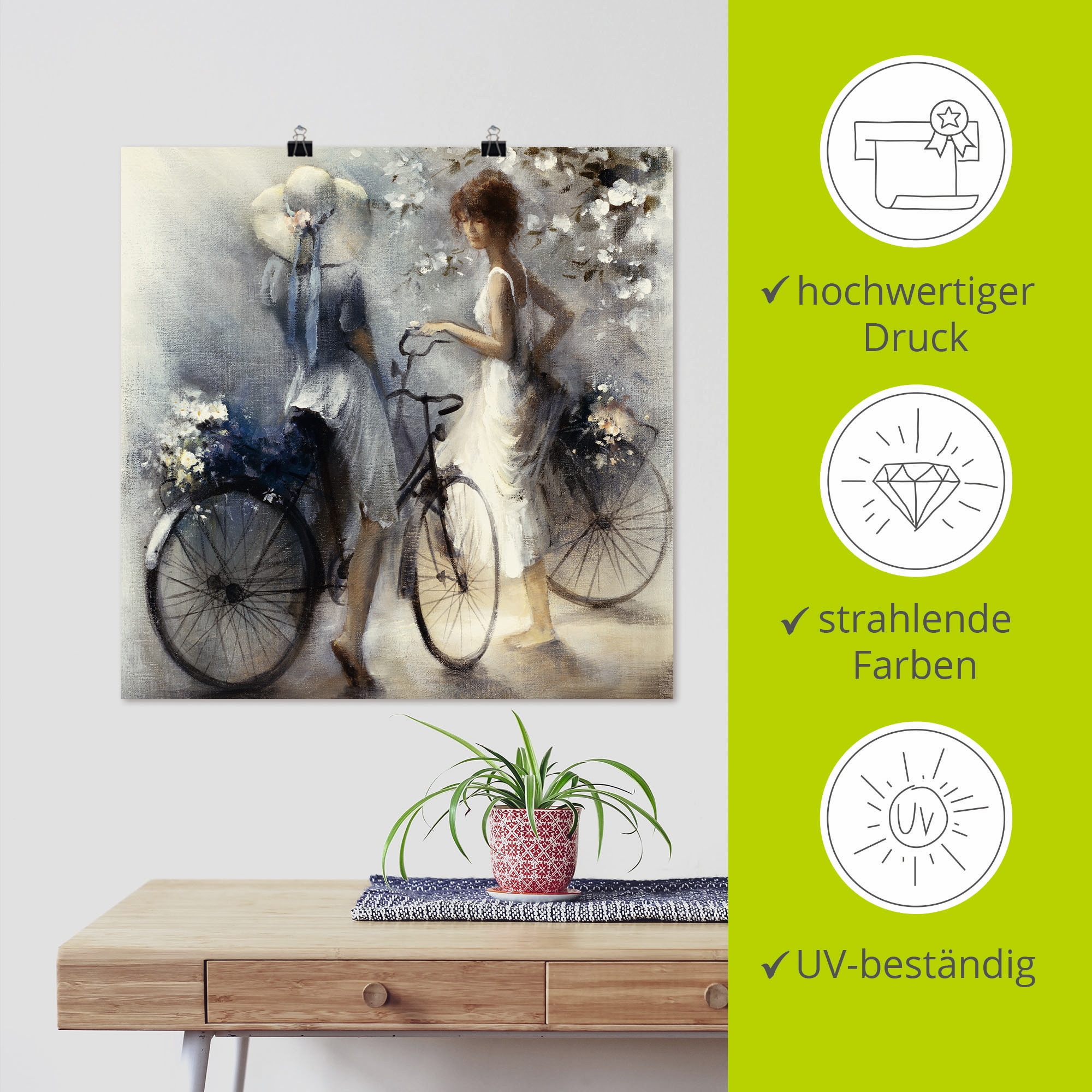 Artland Wandbild »Frühling III«, Frau, (1 St.), als Leinwandbild, Poster, Wandaufkleber in verschied. Größen