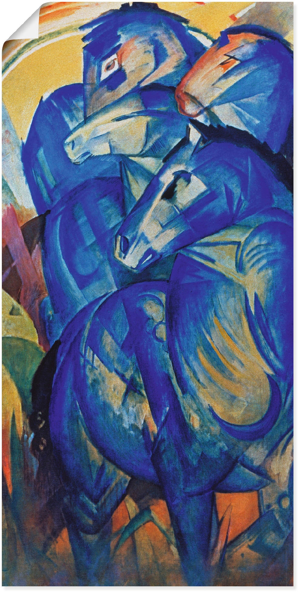 Artland Wandbild "Turm der blauen Pferde. 1913", Haustiere, (1 St.), als Le günstig online kaufen