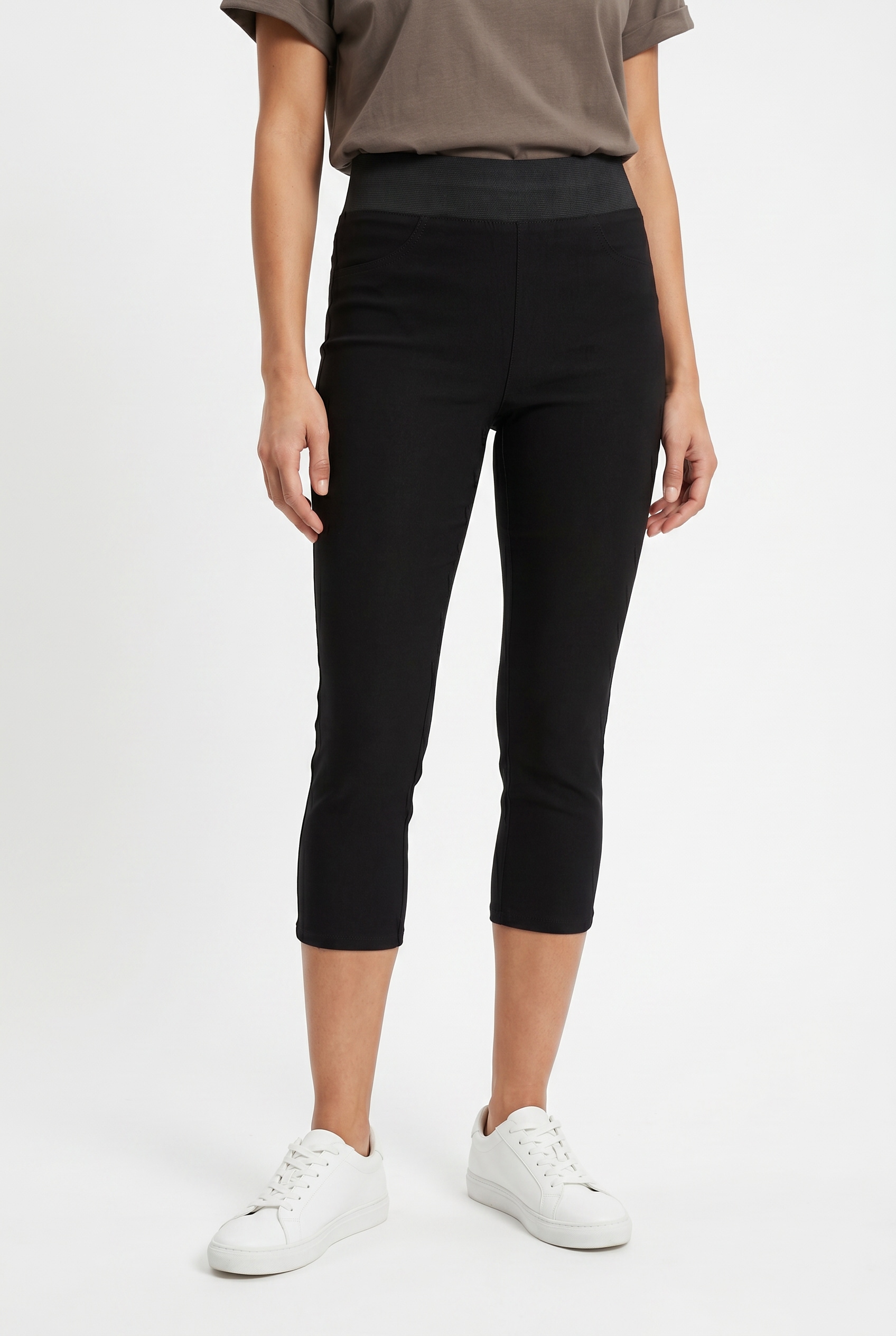 FREEQUENT Caprileggings "FQSHANTAL-CA-POWER" mit extra breitem Bund