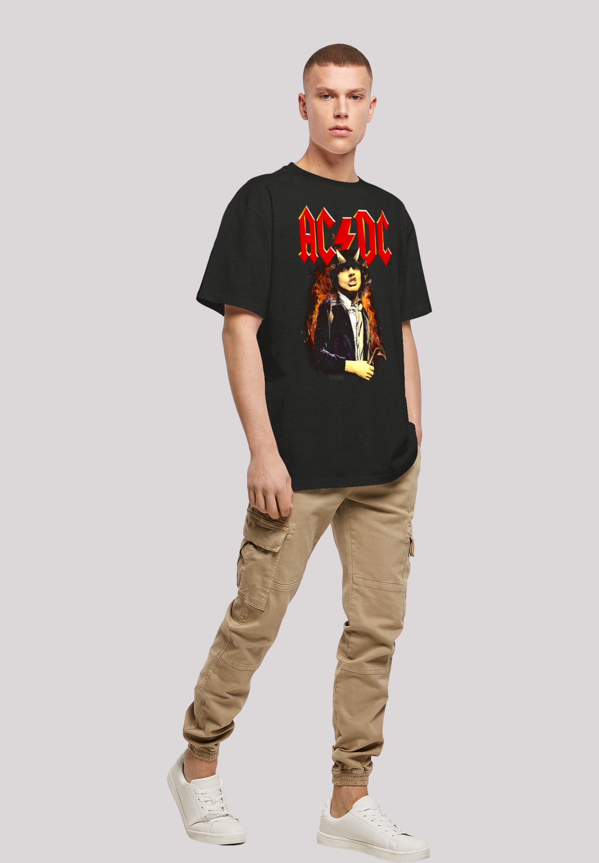 F4NT4STIC T-Shirt »ACDC Rock Band Shirt Angus Highway To Hell«, Print