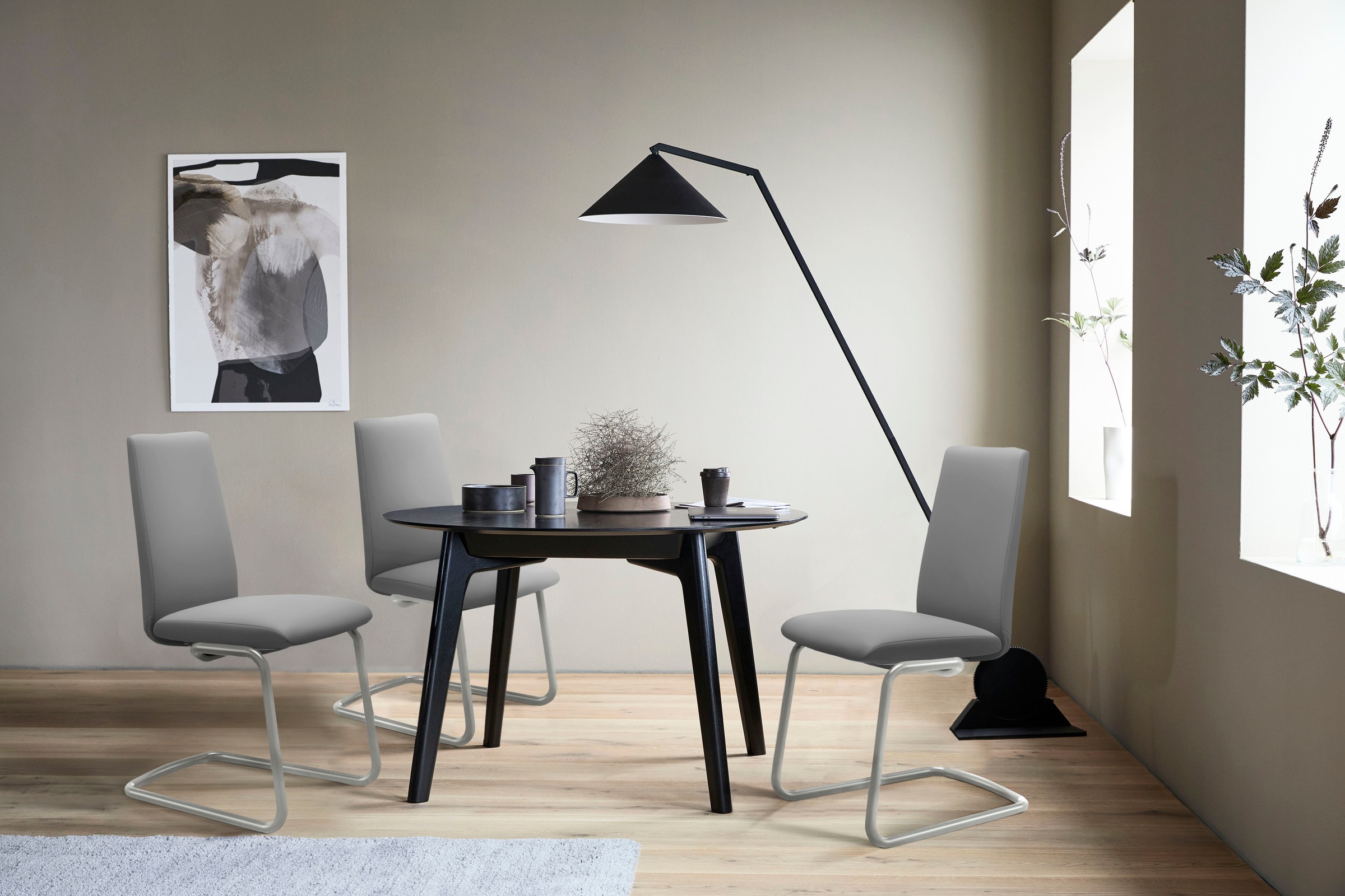 Stressless® Polsterstuhl »Laurel«, Leder BATICK, Low Back, Größe M, mit Beinen aus Stahl in Chrom matt