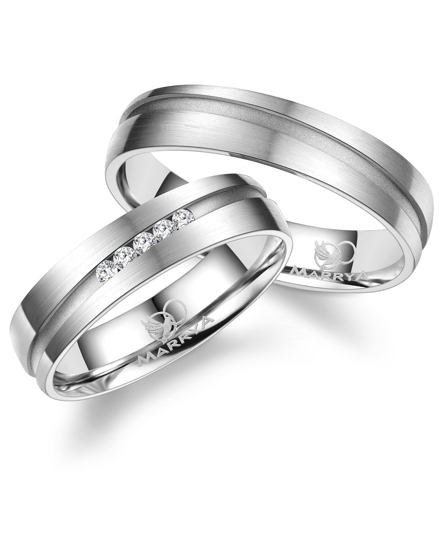 Marrya Partnerring »Edelstahl Ringe Trauringe Eheringe Partnerringe«