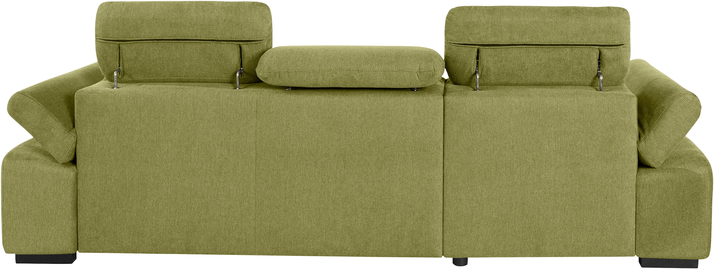COTTA Ecksofa »Lola L-Form mit Kopfteilfunktion & Hocker«, (Set, mit Hocker), wahlweise mit Bettfunktion, Bettkasten & Armteilverstellung