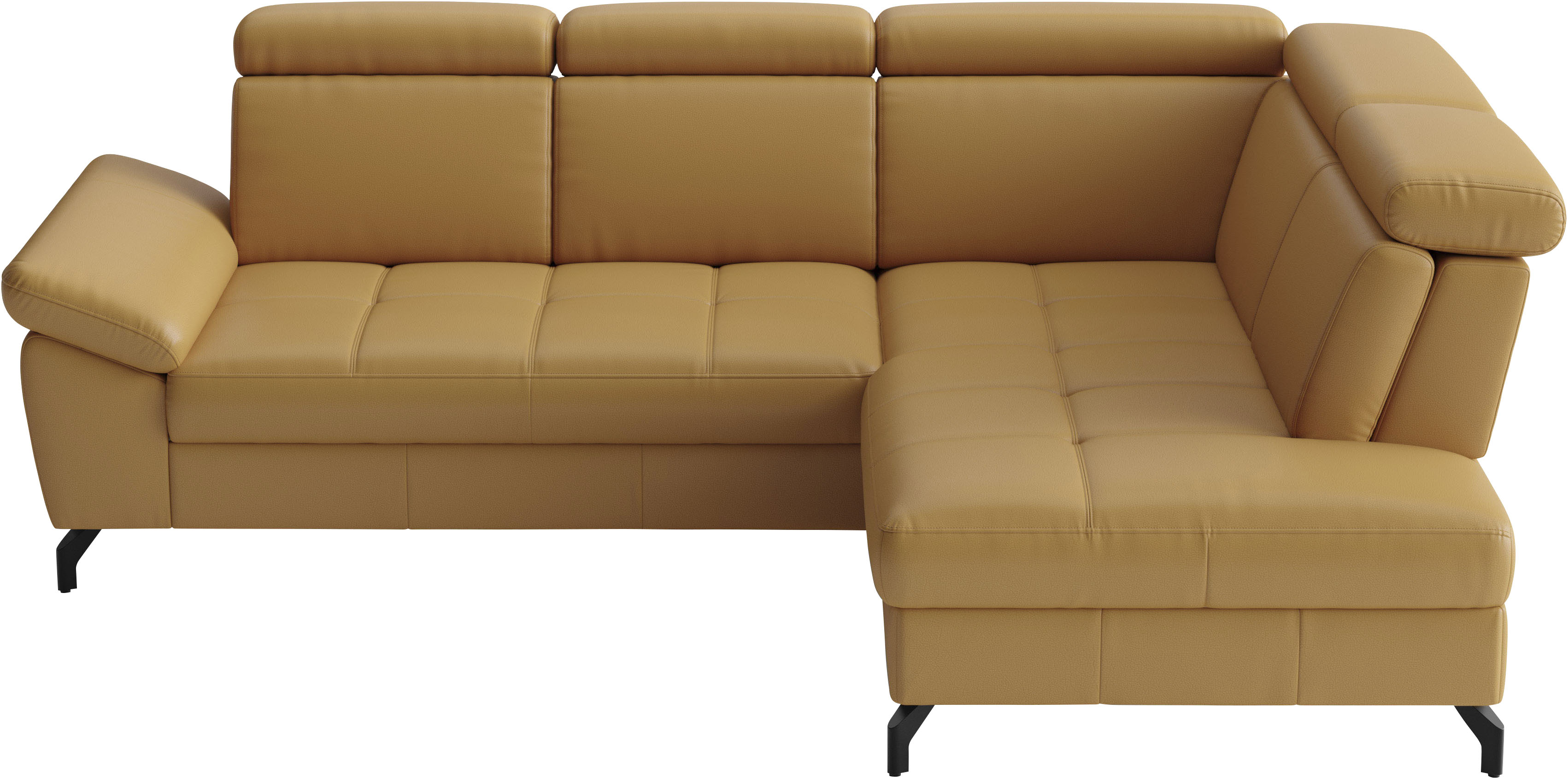 sit&more Ecksofa "Vanity L-Form, B: 254 cm, Leder" Inkl.Sitz-,Kopf-und Armteilverstellung