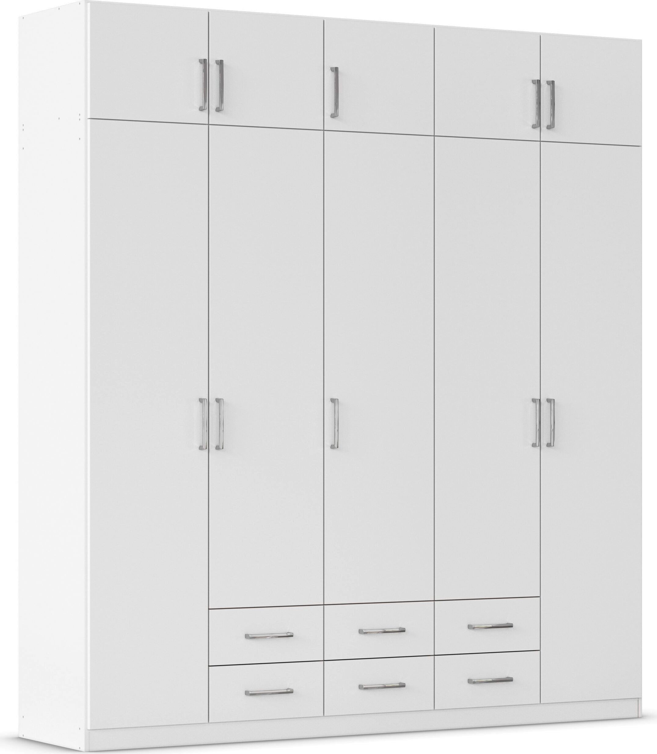 rauch 1100000002199 "Schrank Garderobe Wäscheschrank GAMMA in 4 Breiten 91-226 cm" 3 verschiedene Ausstattungen BASIC/CLASSIC/PREMIUM (inkl. SOFT-CLOSE), mit Schubladen und Schrankaufsatz, schlichtes Design MADE IN GERMANY