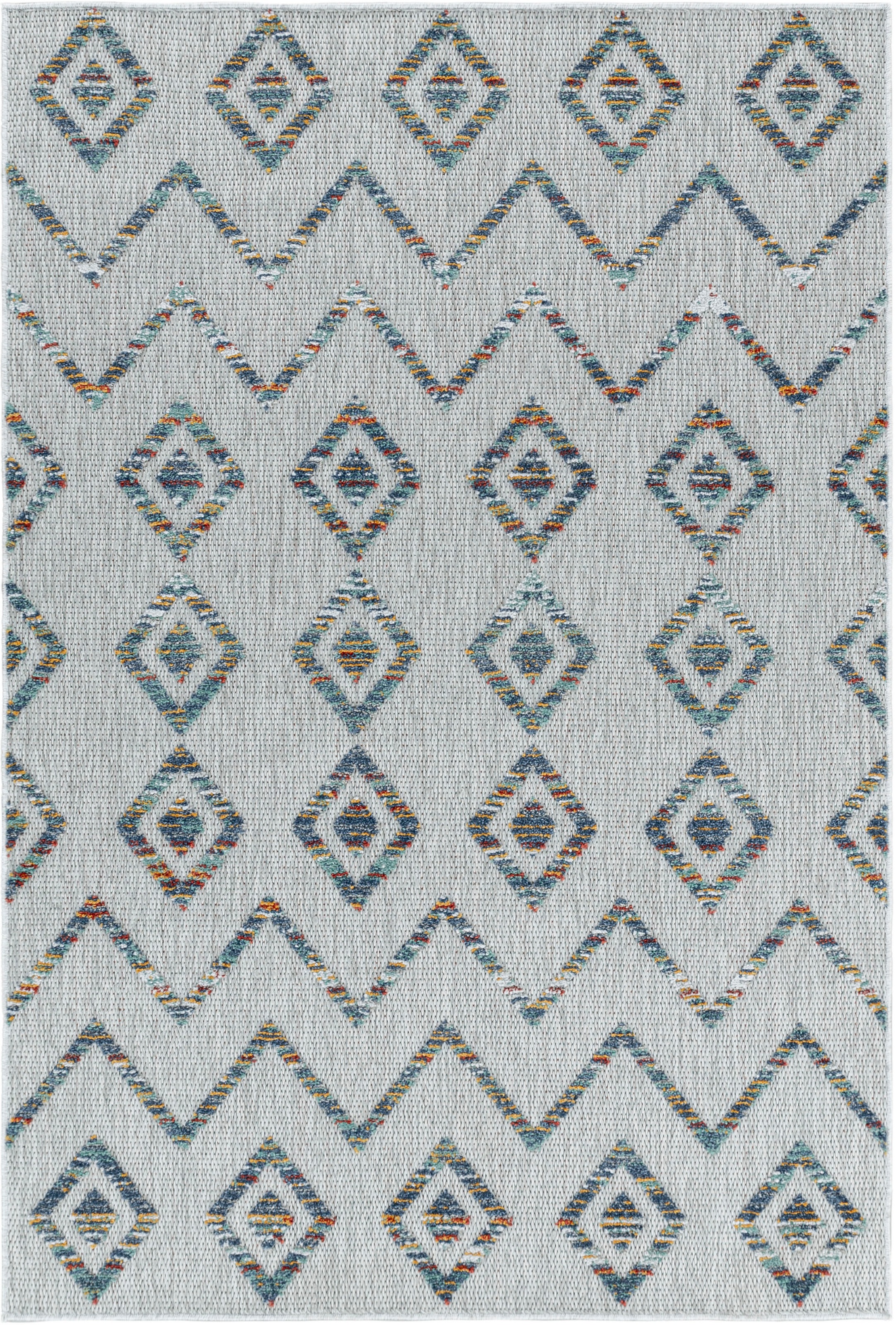 Thumbnail - Ayyildiz Teppiche Teppich "BAHAMA 5152" rechteckig 8 mm Höhe Läufer, Flachflor mit Hoch-Tief-Struktur, In-und Outdoor ge...