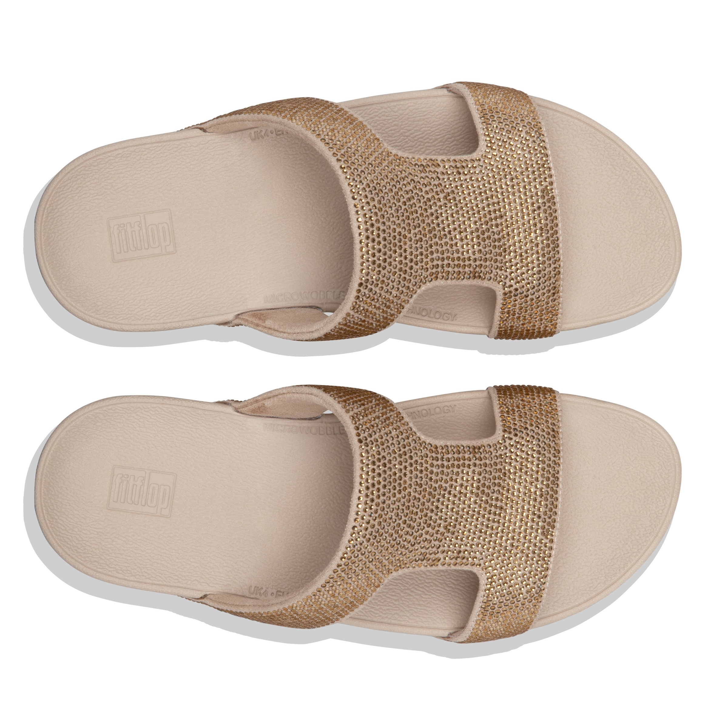 Fitflop Pantolette »MARLI«, Glitzersandale, Flats mit Glitzer-Details