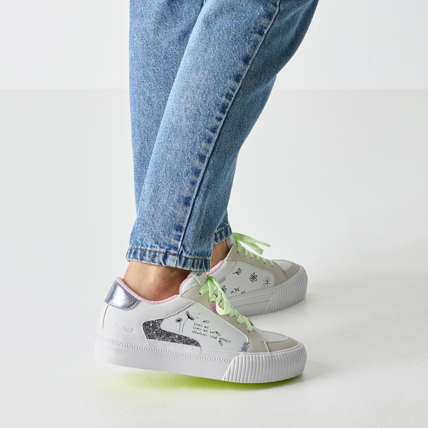 Tamaris Plateausneaker, Freizeitschuh, Halbschuh, Schnürer mit Kontrastbesä günstig online kaufen