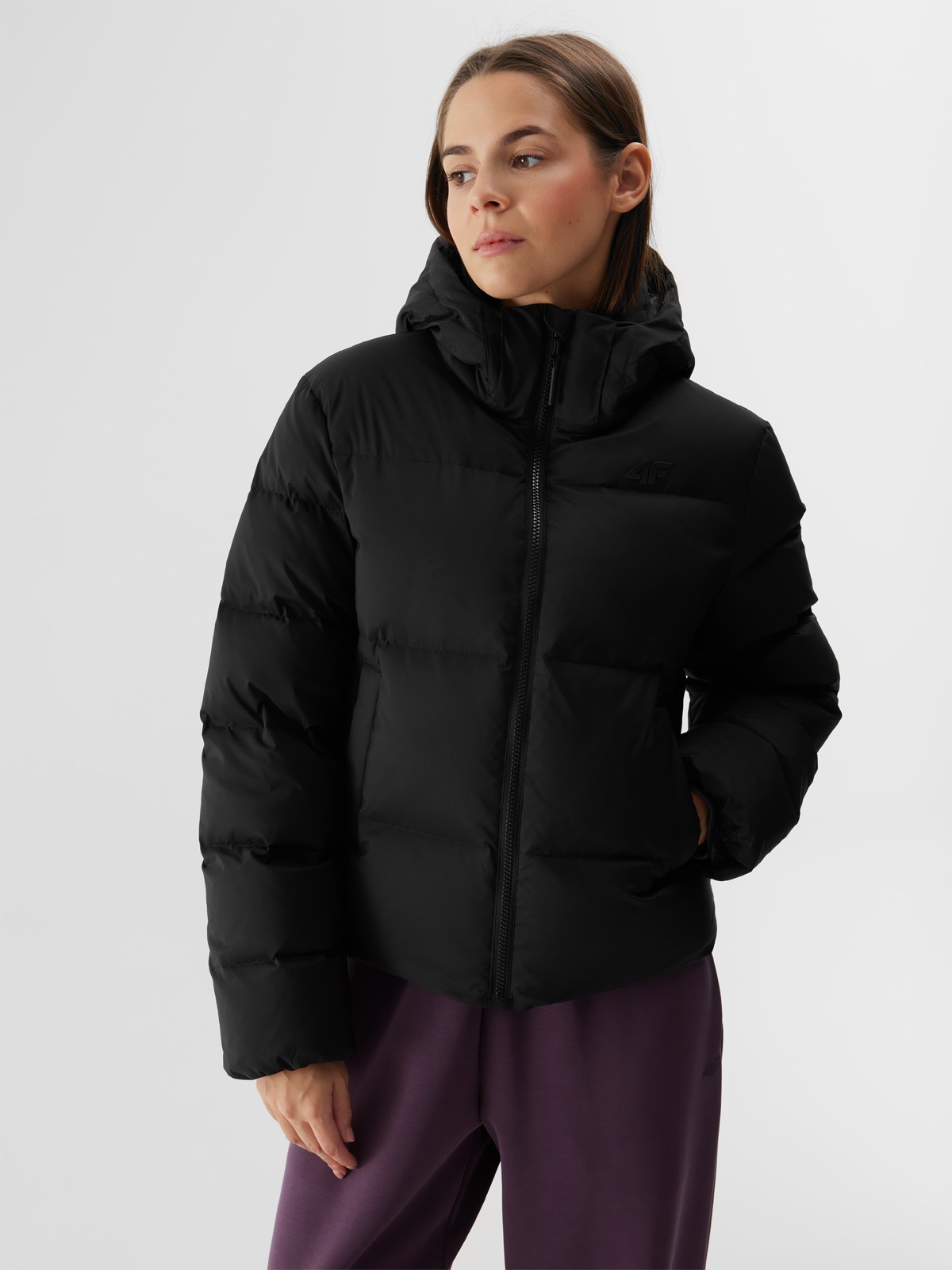 4F Daunenjacke mit Kapuze Wasserdicht,Winterjacke Damen günstig online kaufen
