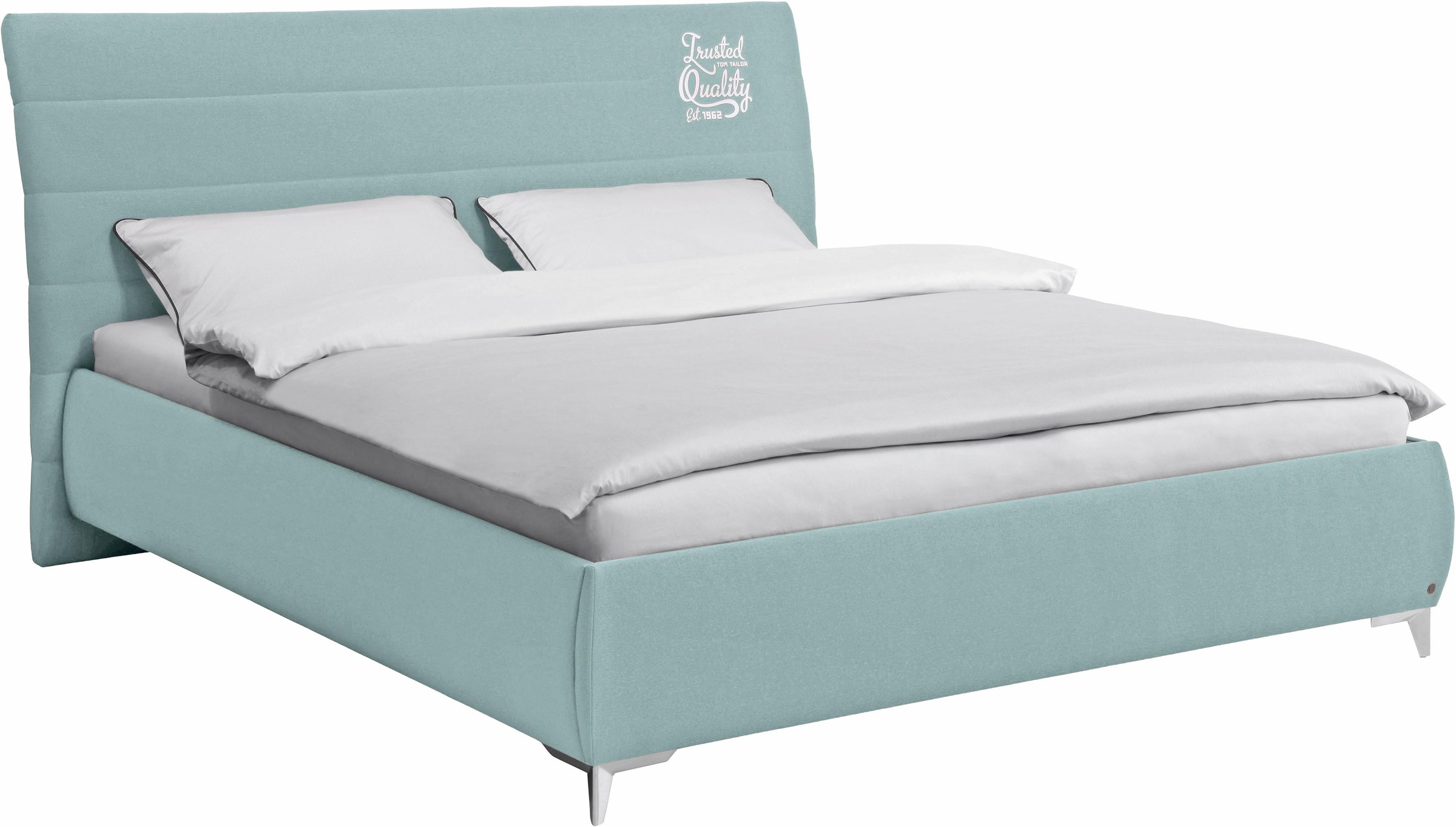 TOM TAILOR Polsterbett »SOFT LINES BED«, mit geschwungenem Kopfteil mit horizontaler Steppung