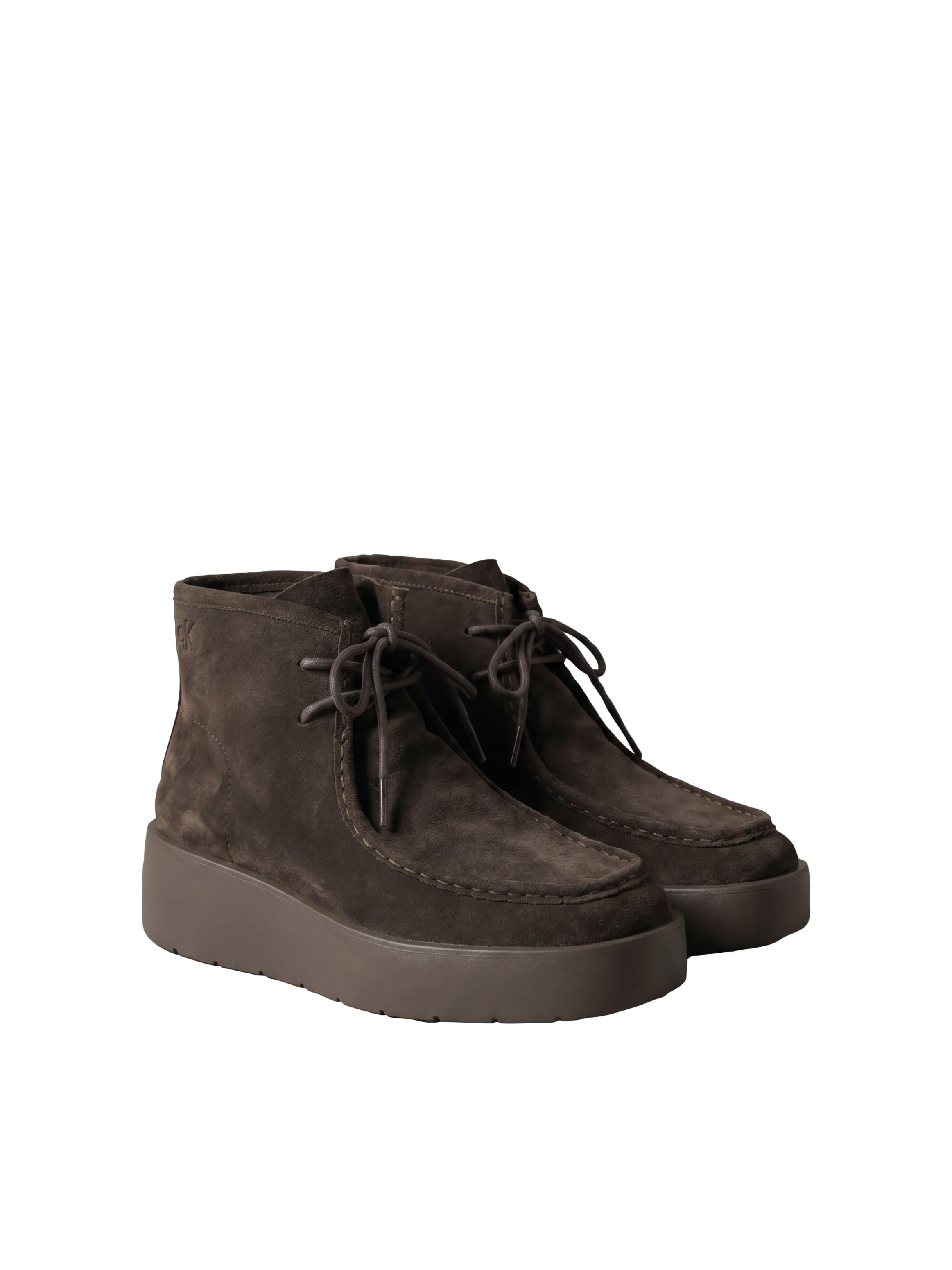 Calvin Klein Damen Dunkelbraun Schnürschuhe Flatf Lace Up Apr Cut Hw0hw03273 - Image 2