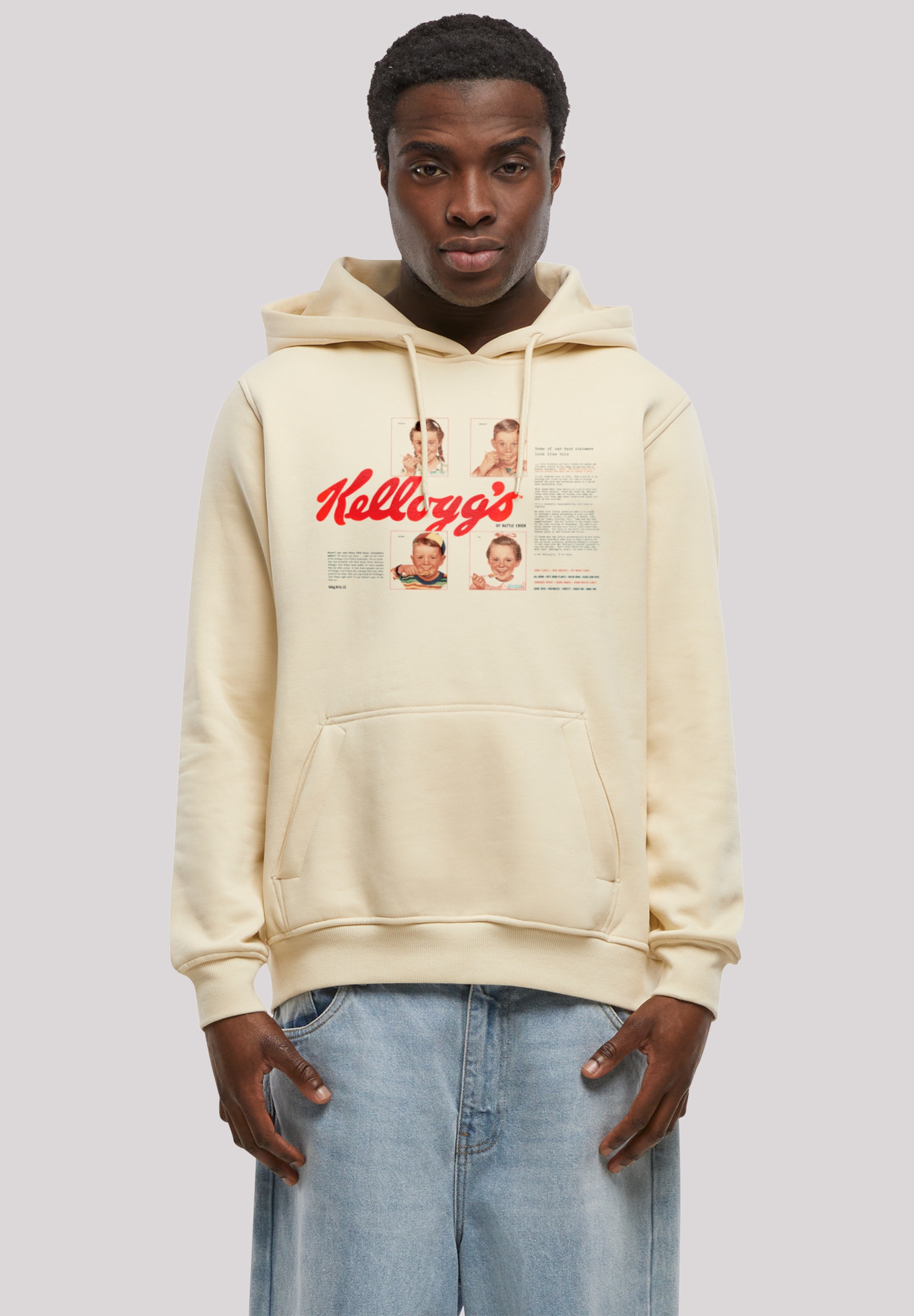 F4NT4STIC Kapuzenpullover "Kelloggs Corn Flakes Cereal Box Children Retro" günstig online kaufen