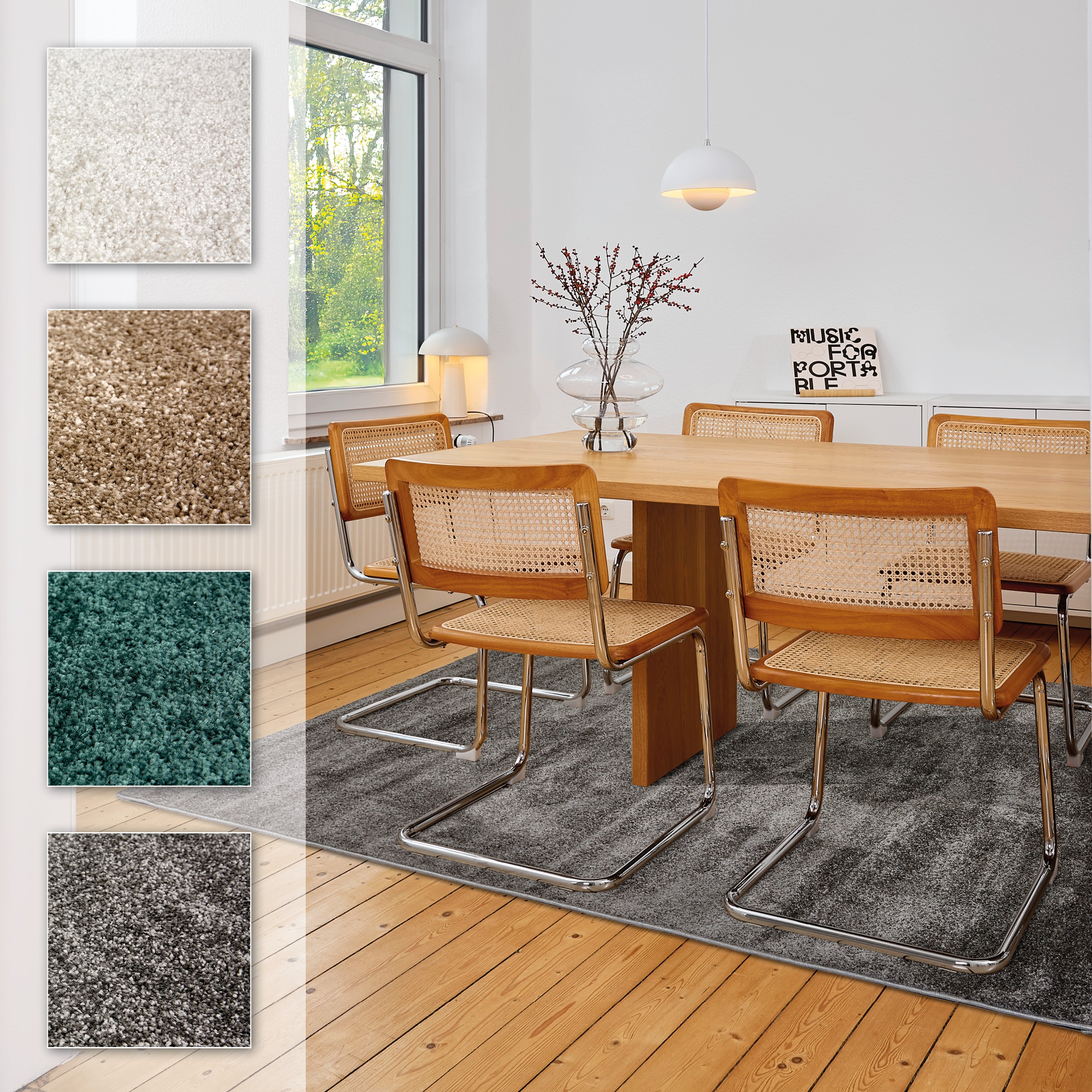 ASTRA Teppich "Sam 250" rechteckig 8 mm Höhe weicher Kurzflor, Wohnzimmer, günstig online kaufen