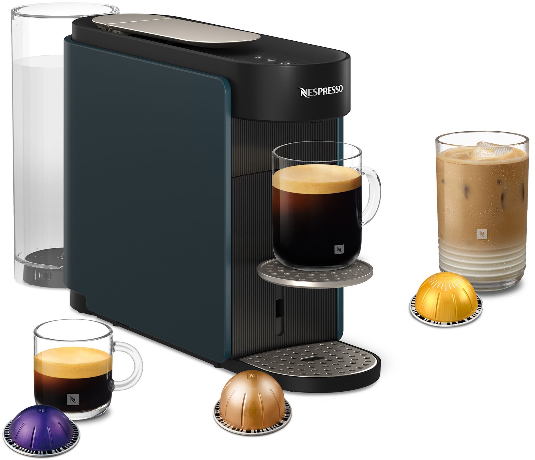 NESPRESSO Kapselmaschine "Vertuo Up", 1, schwarz, Kaffeemaschinen, schlankes Design, Coffee Creations Modus, Auto-Off, 1,4 l Wassertank