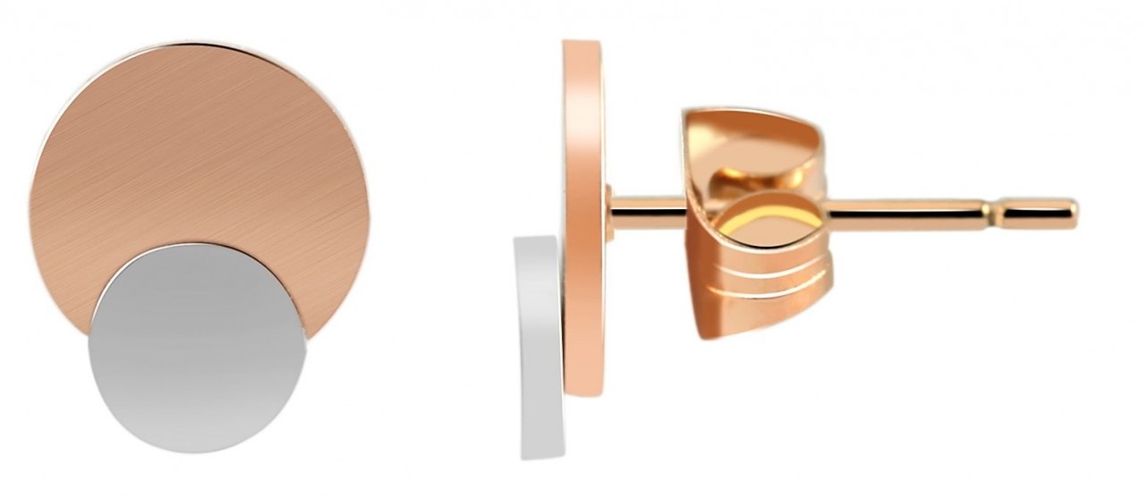 Paar Ohrhänger ADELIA´S "Damen Ohrstecker aus poliertem Edelstahl", gold, Ohrringe, Damen, Damen, Edelstahl 3