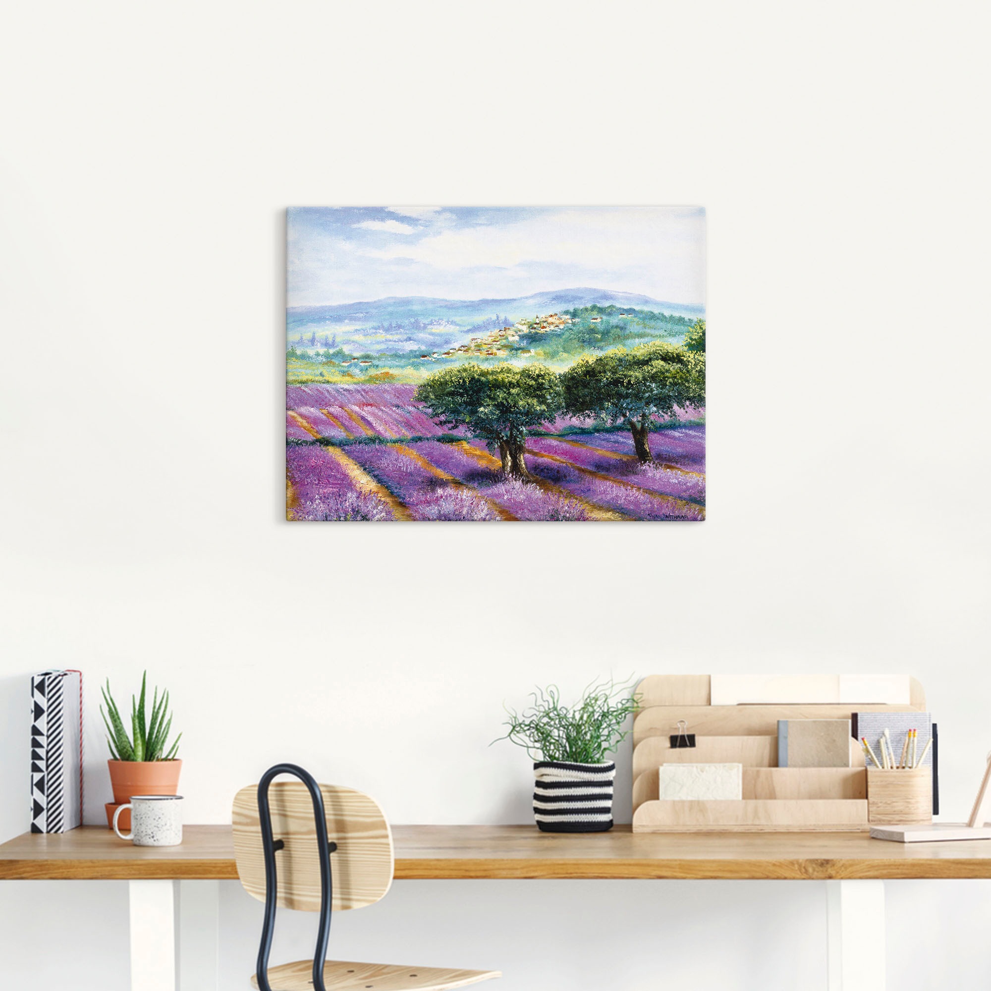 Artland Wandbild »Lavendelfeld«, Blumenwiese, (1 St.), als Leinwandbild, Wandaufkleber oder Poster in versch. Größen