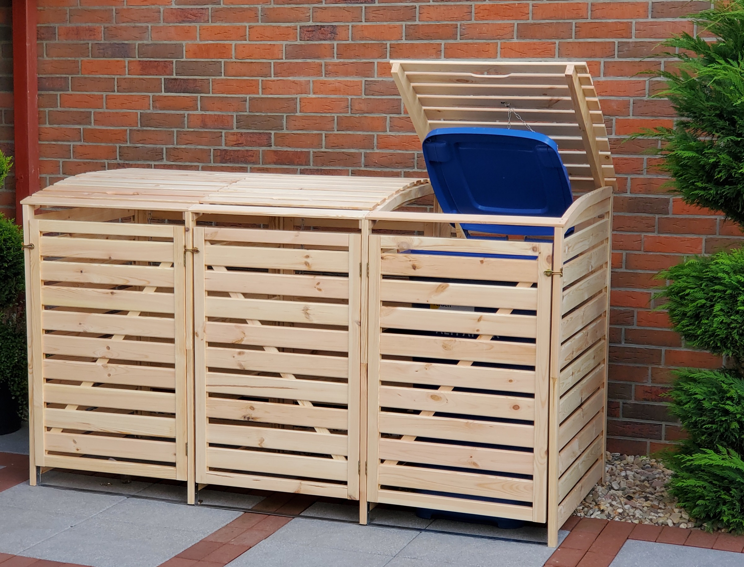 promadino Mülltonnenbox "Vario III", für 3 Tonnen, robust aus zertifizierte günstig online kaufen