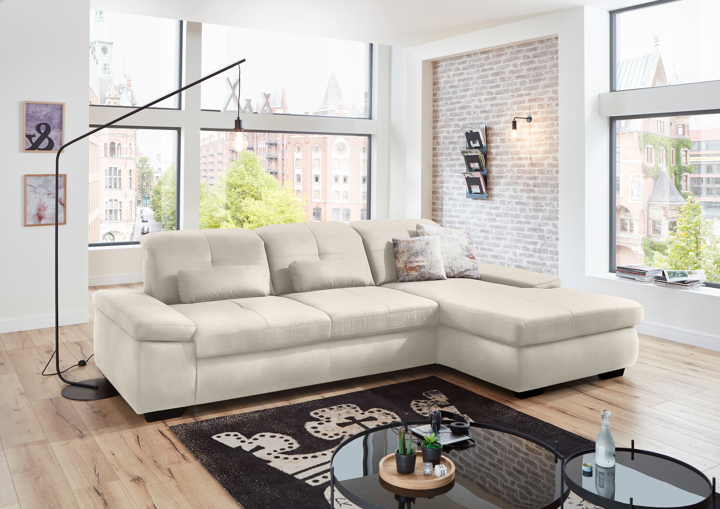 Die PlanBar Ecksofa "MP-IN16012 L-Form, mit Kaltschum-Polsterung", inkl. Si günstig online kaufen