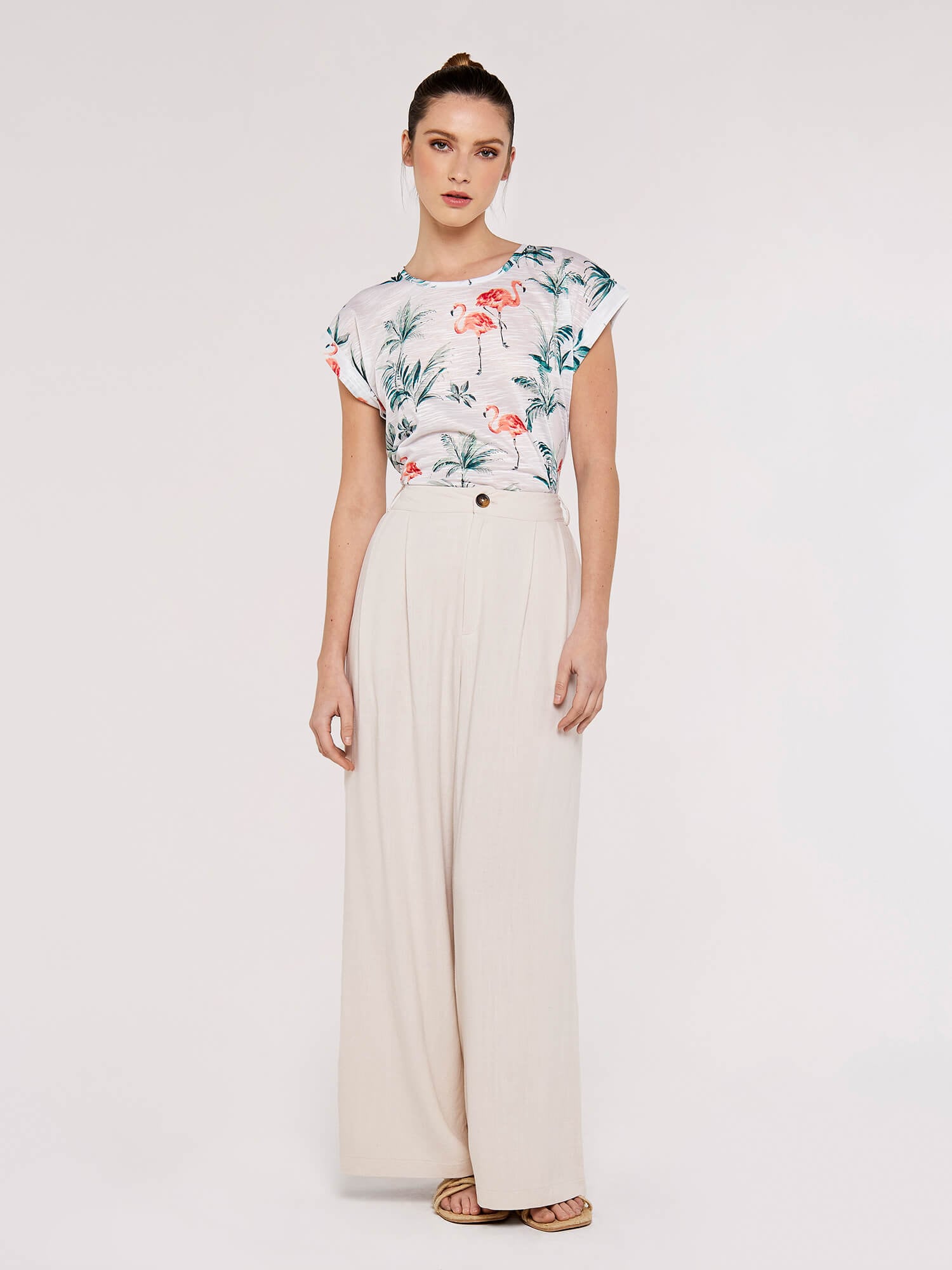 Apricot T-Shirt »Flamingo Palms Oasis Slub Top« 1