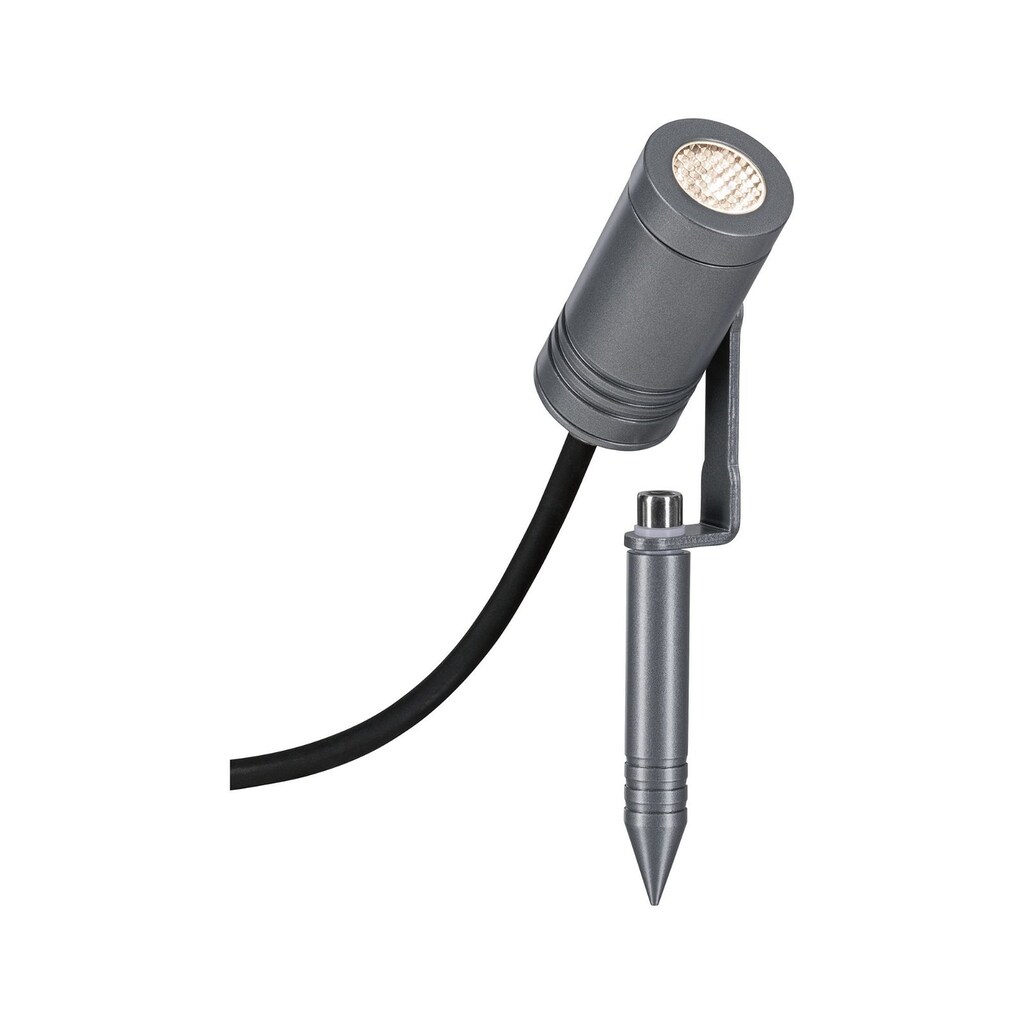 Paulmann LED Gartenstrahler »Radix IP65 56mm 3000K 5,5W 260lm 230V Grau Aluminium«, 1 flammig-flammig