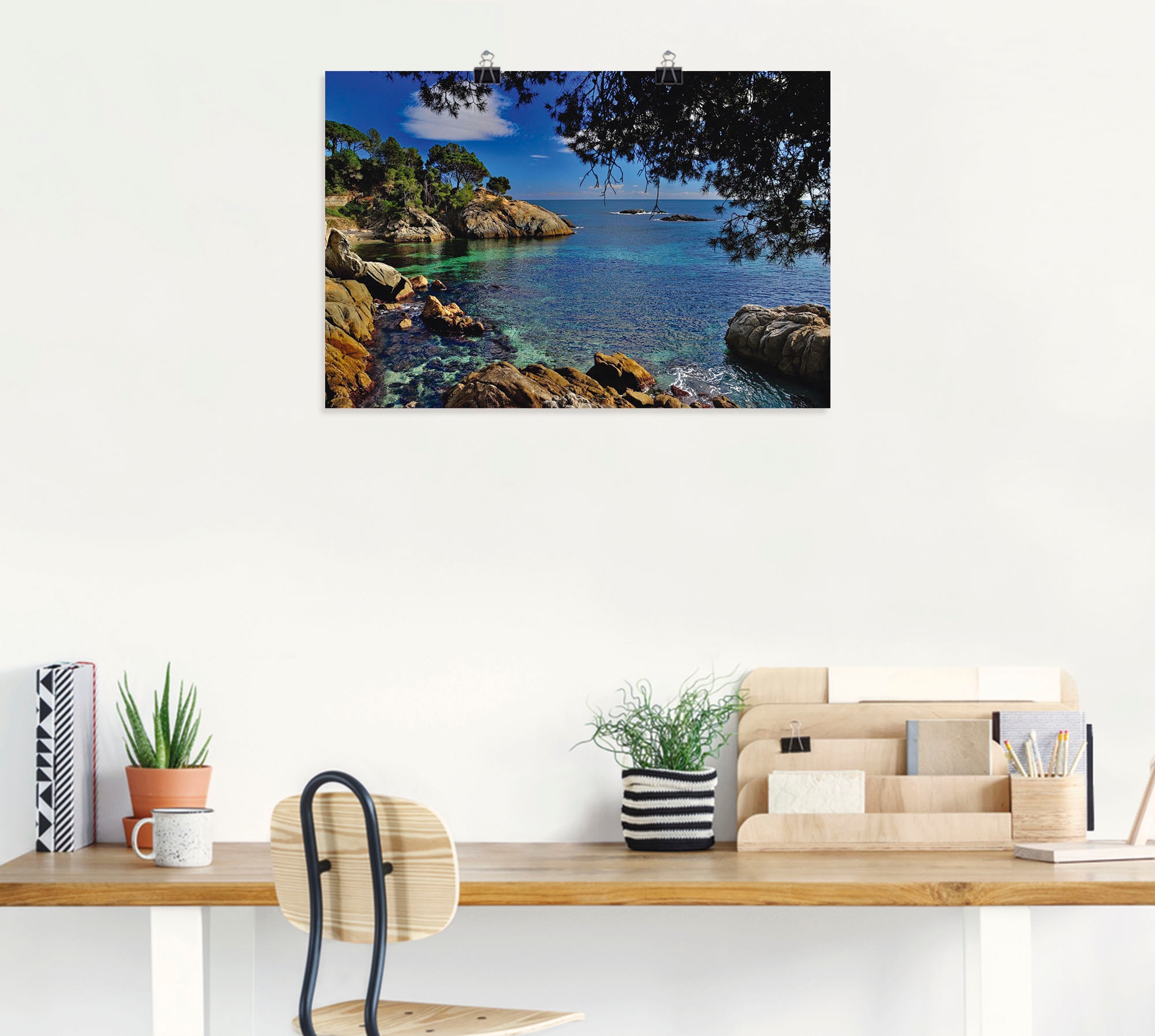 Artland Poster »Bucht an der Costa Brava«, Küste, (1 St.), als Alubild, Leinwandbild, Wandaufkleber oder Poster in versch. Größen