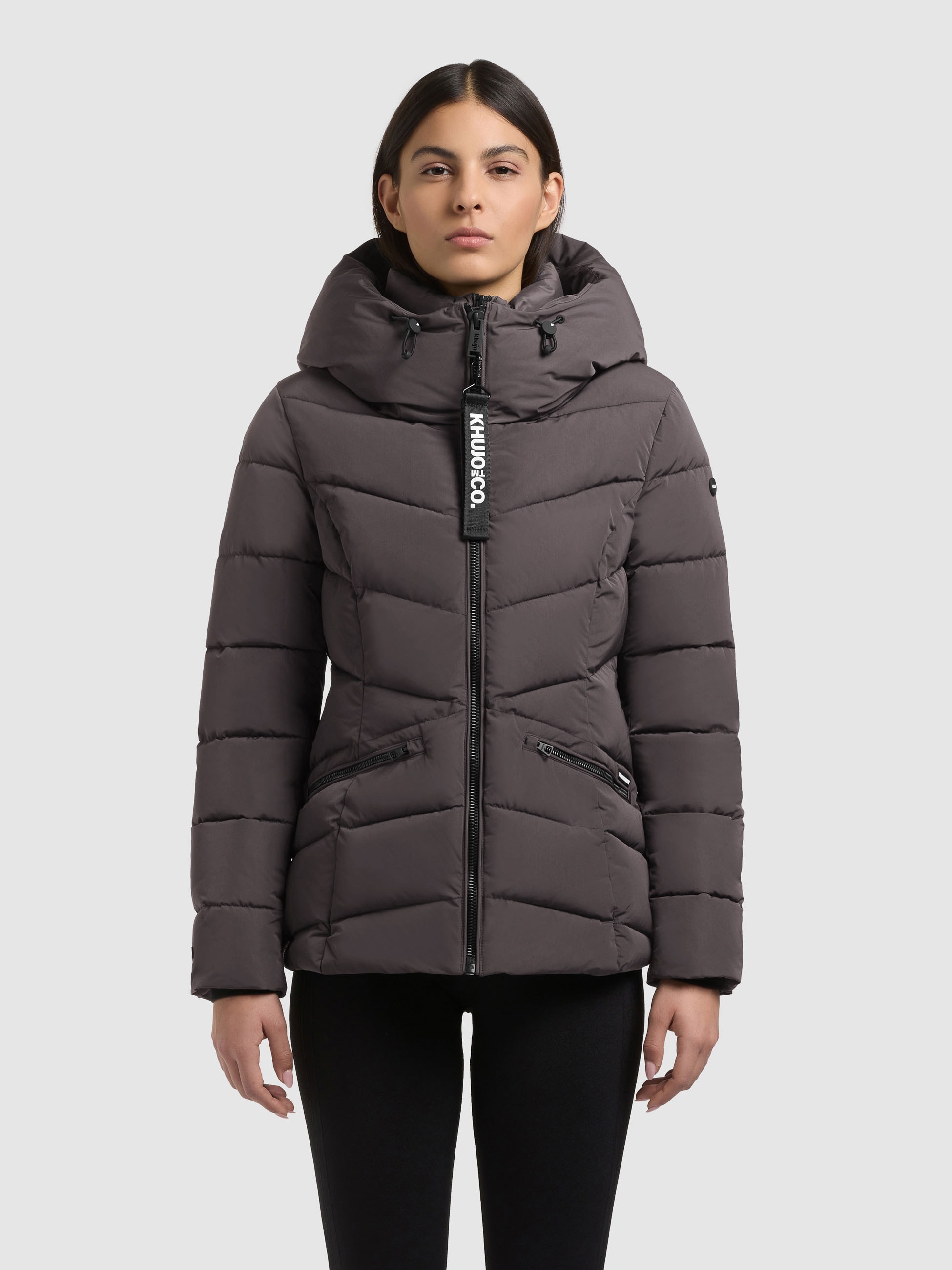 khujo Steppjacke "HERSCH2" mit Kapuze mit Wiener Naht