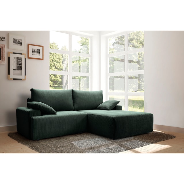 sofa kaufen inklusive Ecksofa in Bettkasten | BAUR fashion »Orinoko«, Bettfunktion - verschiedenen exxpo Cord-Farben und