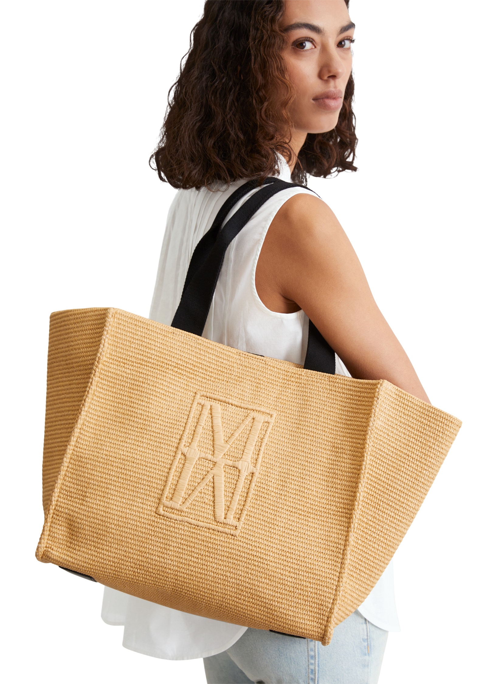 Marc O'Polo Shopper »in Raffia-Bast-Optik«