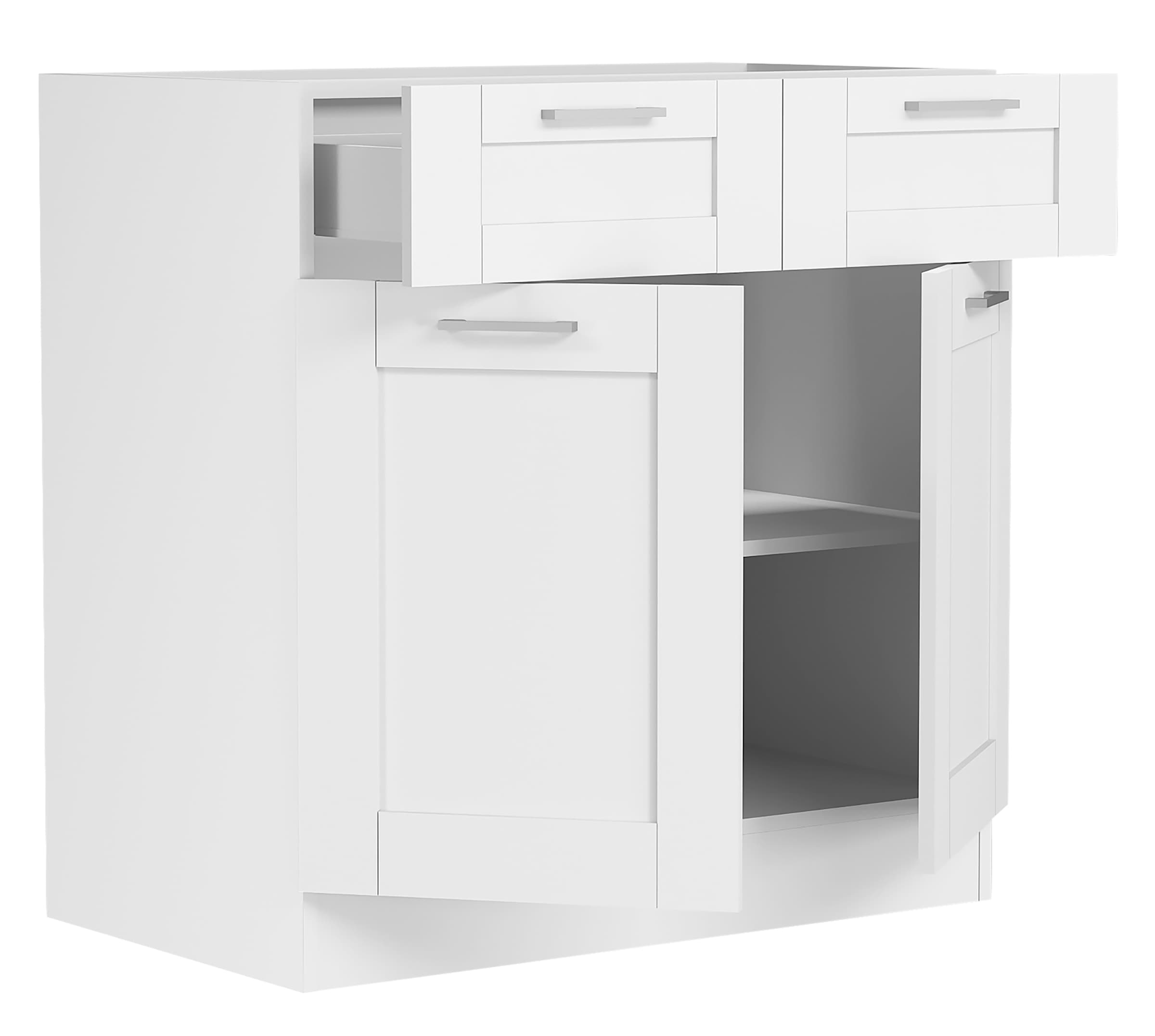 VCM Unterschrank »VCM Küchenschrank | Maße ca. H. 82 x B. 80 x. T. 46 cm | Unterschrank mit zwei Drehtüren und zwei Schubladen im Landhaus Stil | Küchenmöbel ¿ Colura«, (1 St.)