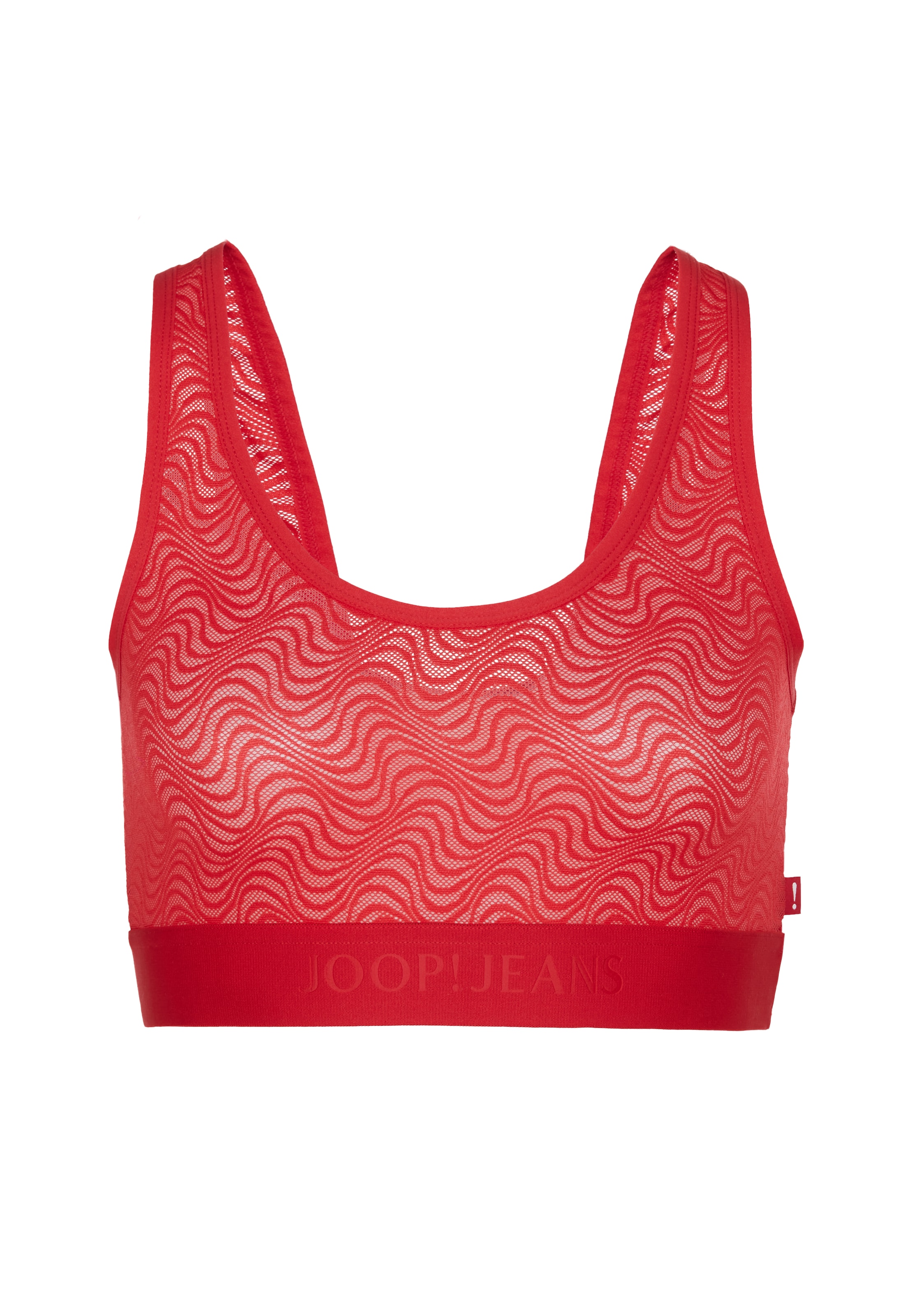 JOOP! Jeans Bustier, Rundhalsausschnitt, elastisch, Jacquard-Spitze