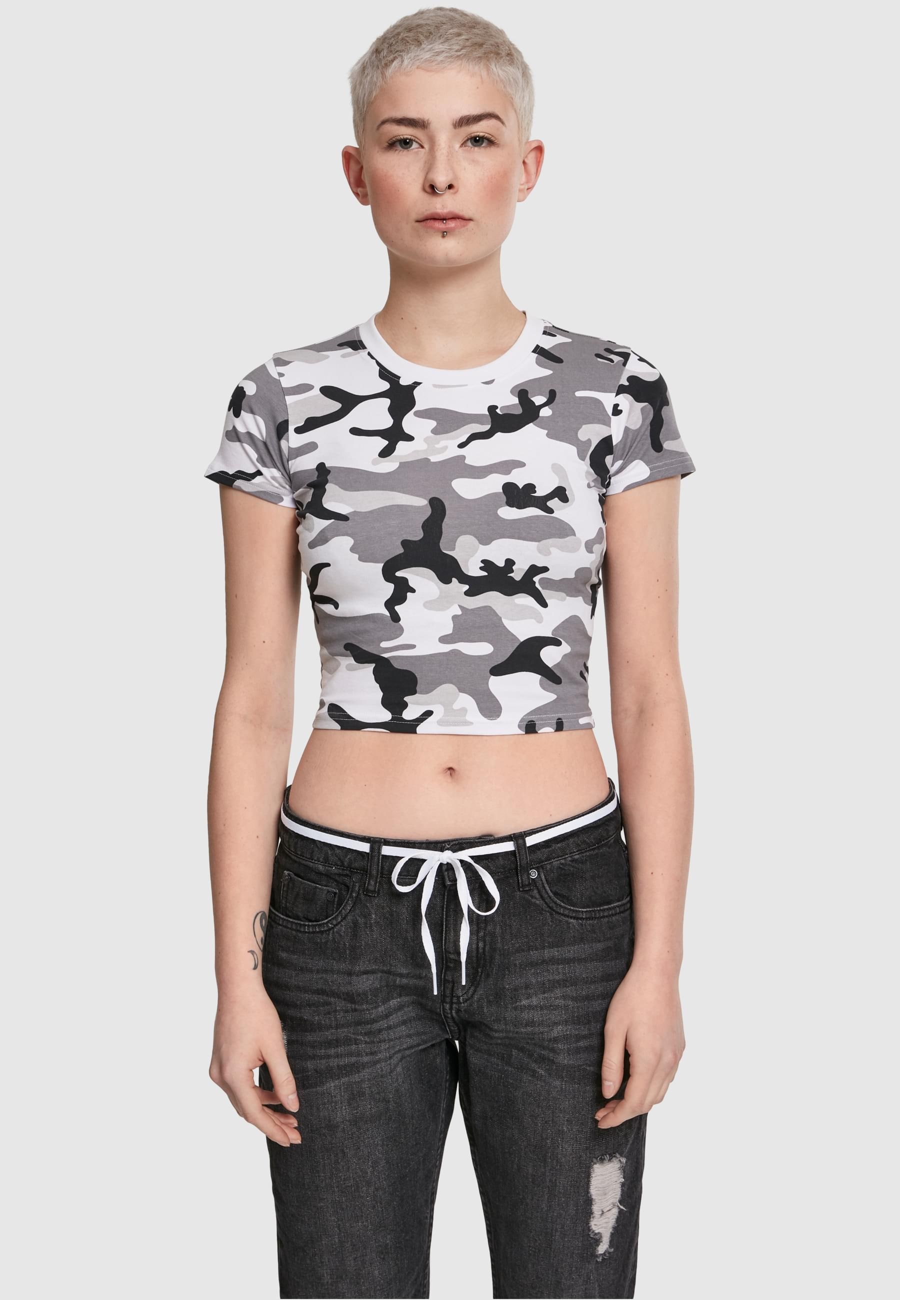 URBAN CLASSICS Kurzarmshirt »Urban Classics Damen Ladies Stretch Jersey Cropped Tee«, (1 tlg.)
